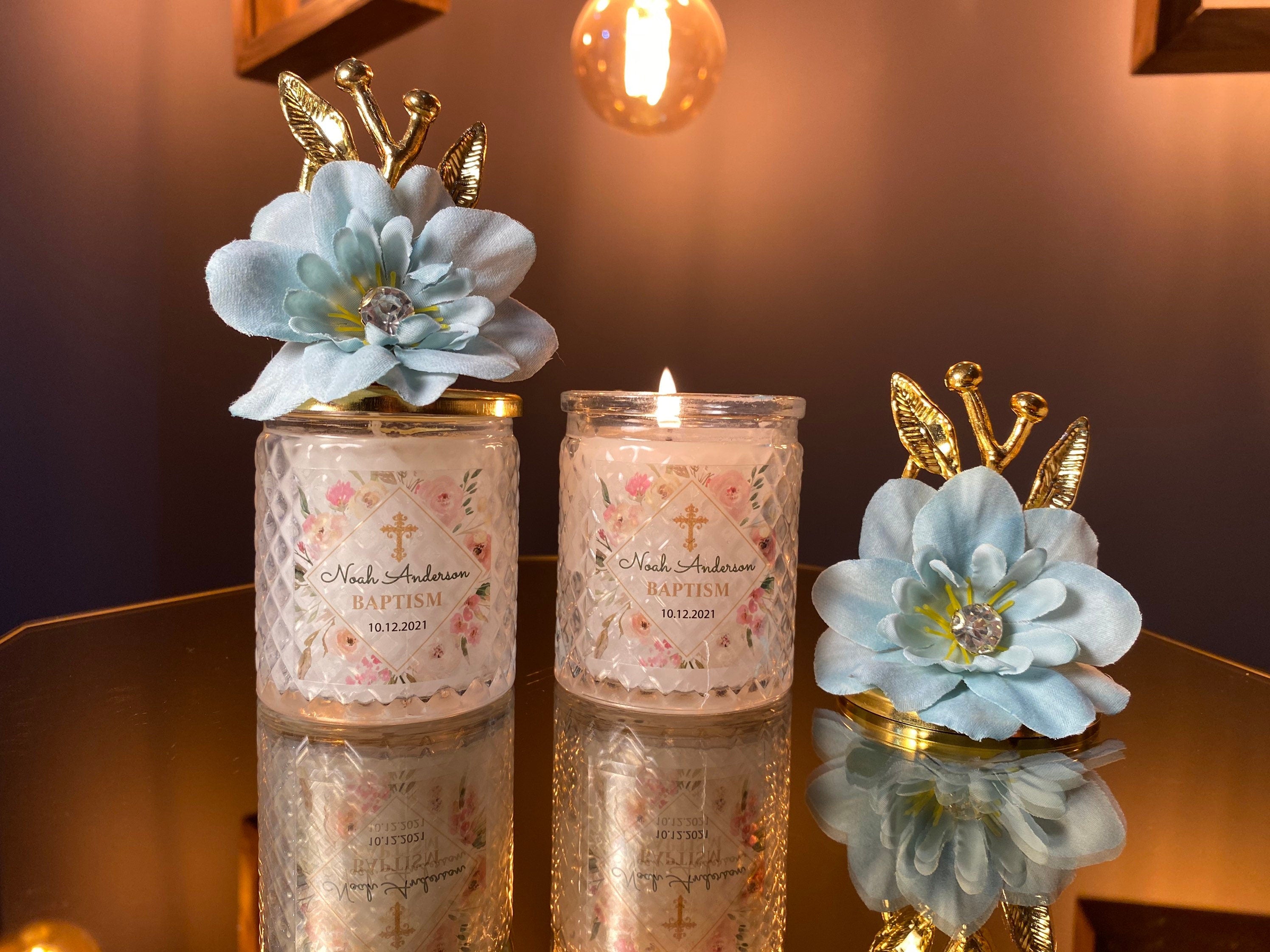 Personalized Glass Candle Favors