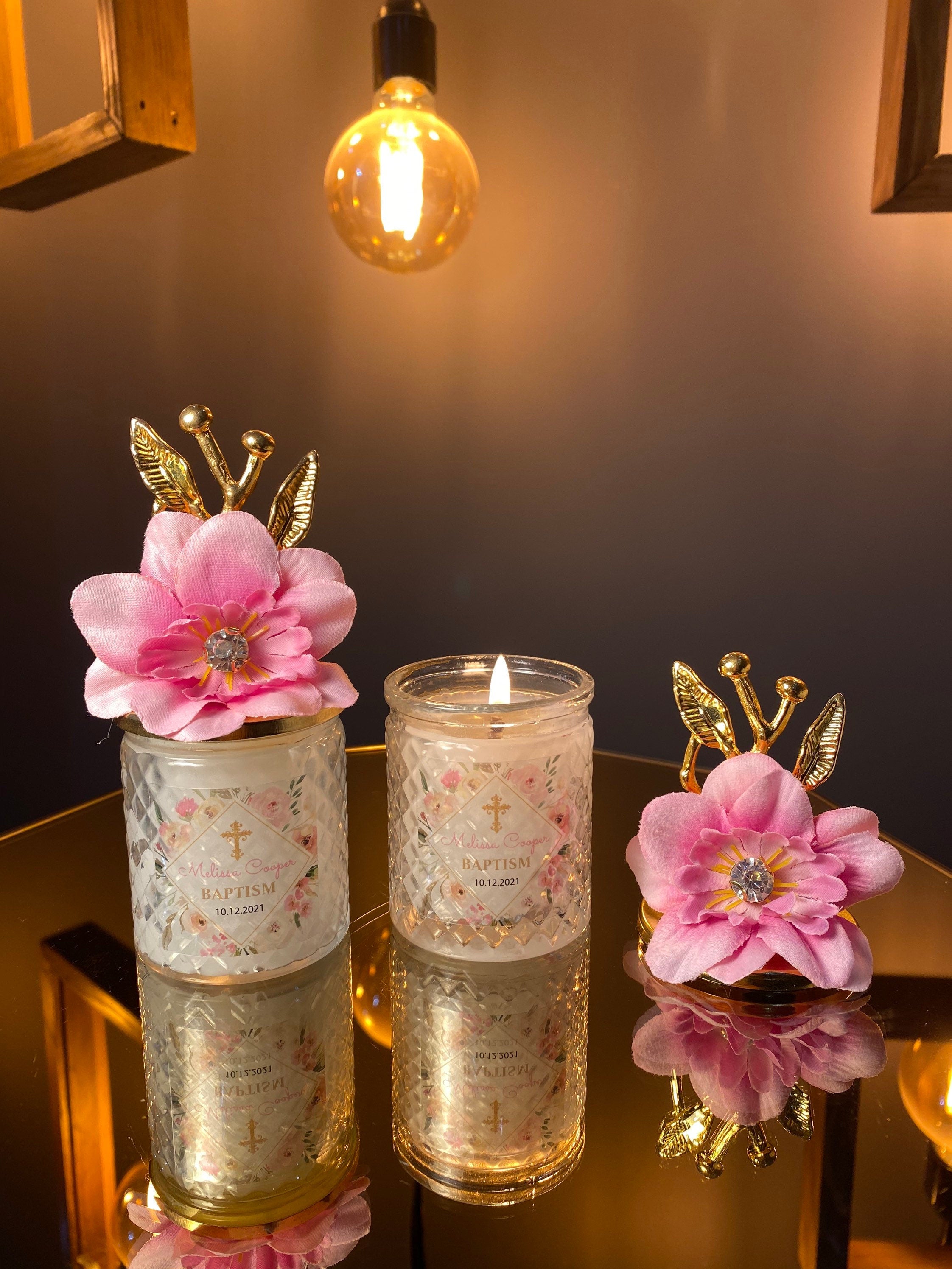 Personalized Glass Candle Favors