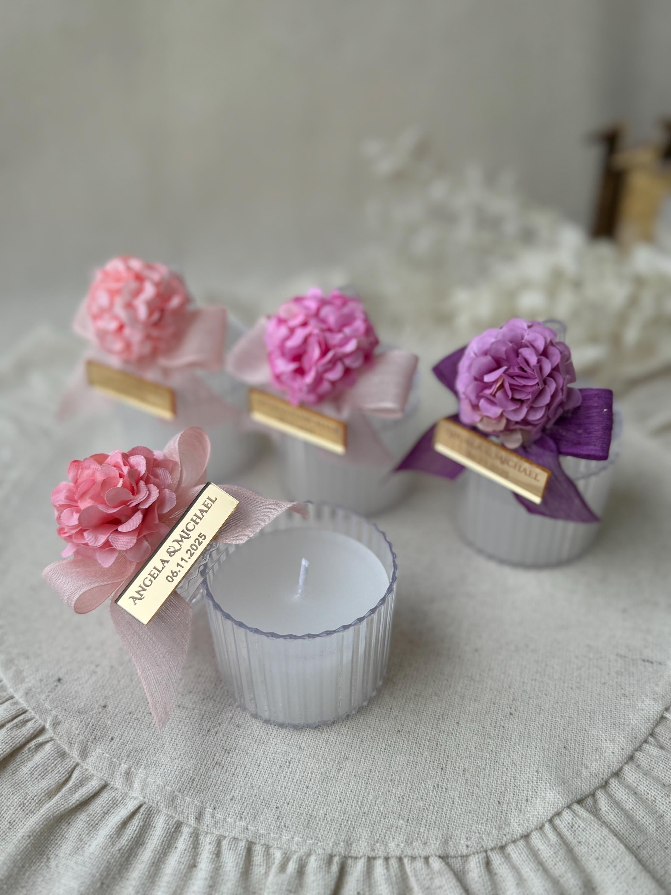 Personalized Candle Wedding Favor for Guests in Bulk, Bridal Shower Candle,Baby Shower Party Favors, Colorful Custom Candle Thank you Favors