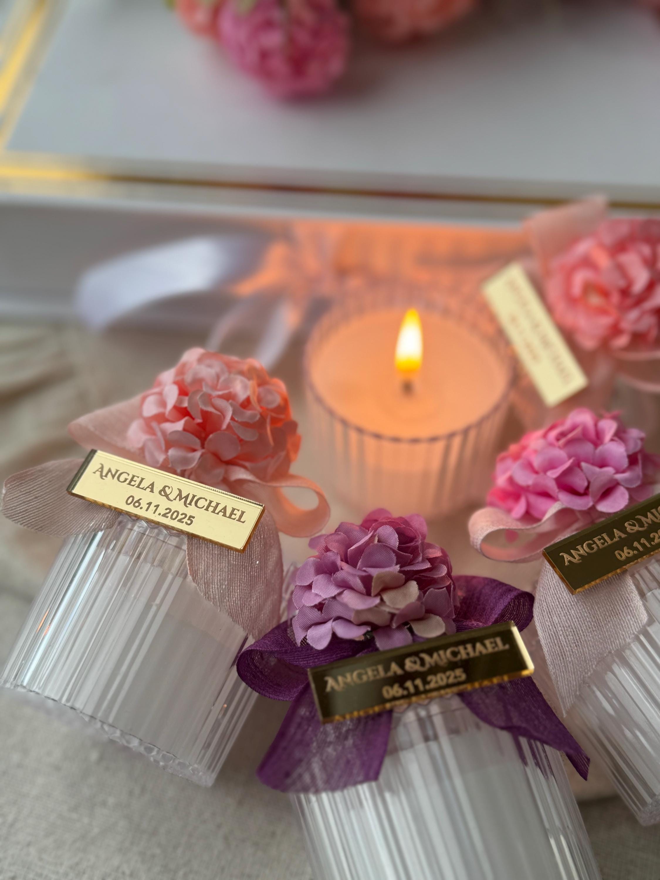 Personalized Candle Wedding Favor for Guests in Bulk, Bridal Shower Candle,Baby Shower Party Favors, Colorful Custom Candle Thank you Favors