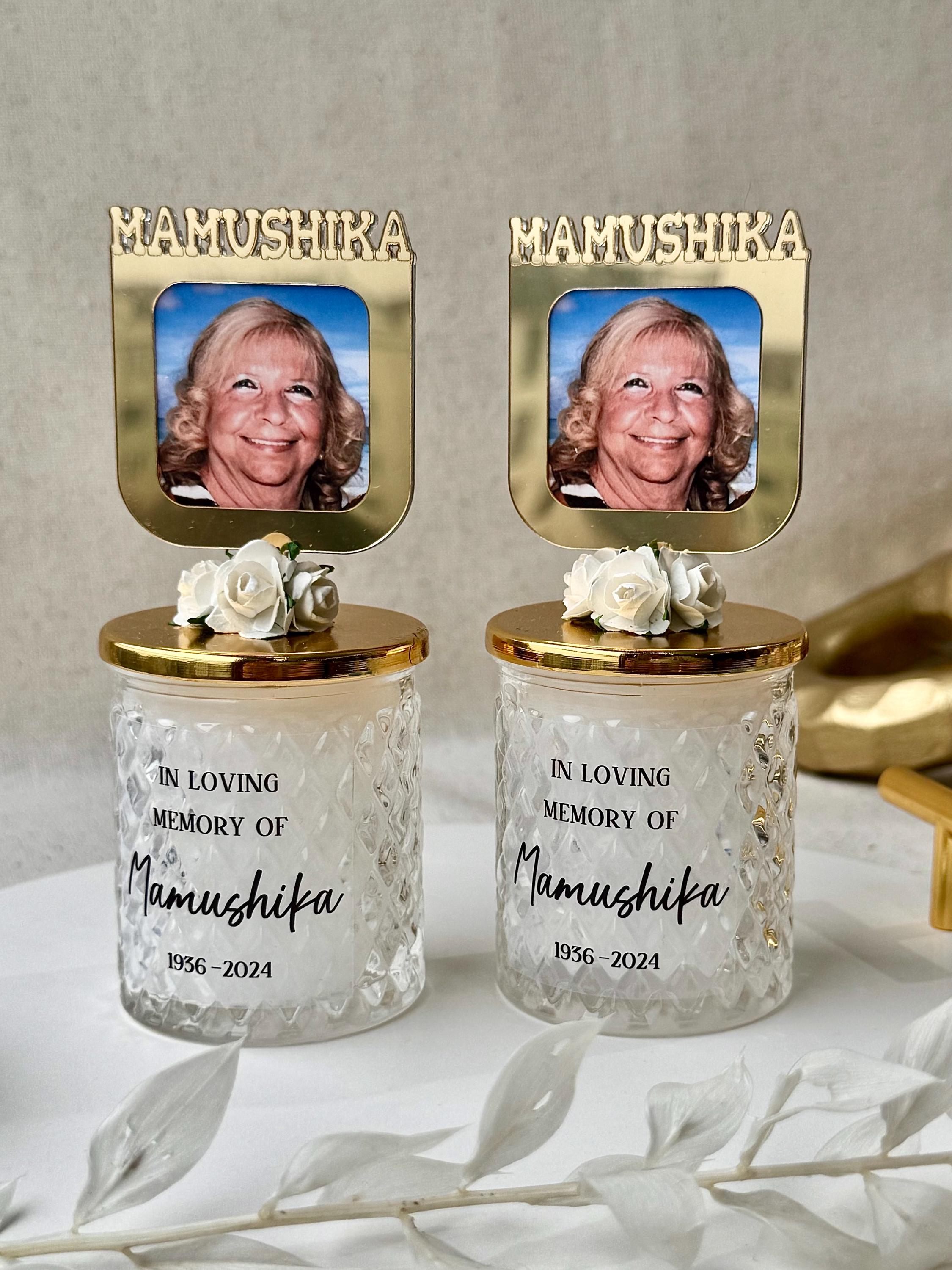In Loving Memory Favors, Personalized Memorial Candle, Funeral Candle Favors , In Memory of Candle, Goodbyes are not forever Funeral favors