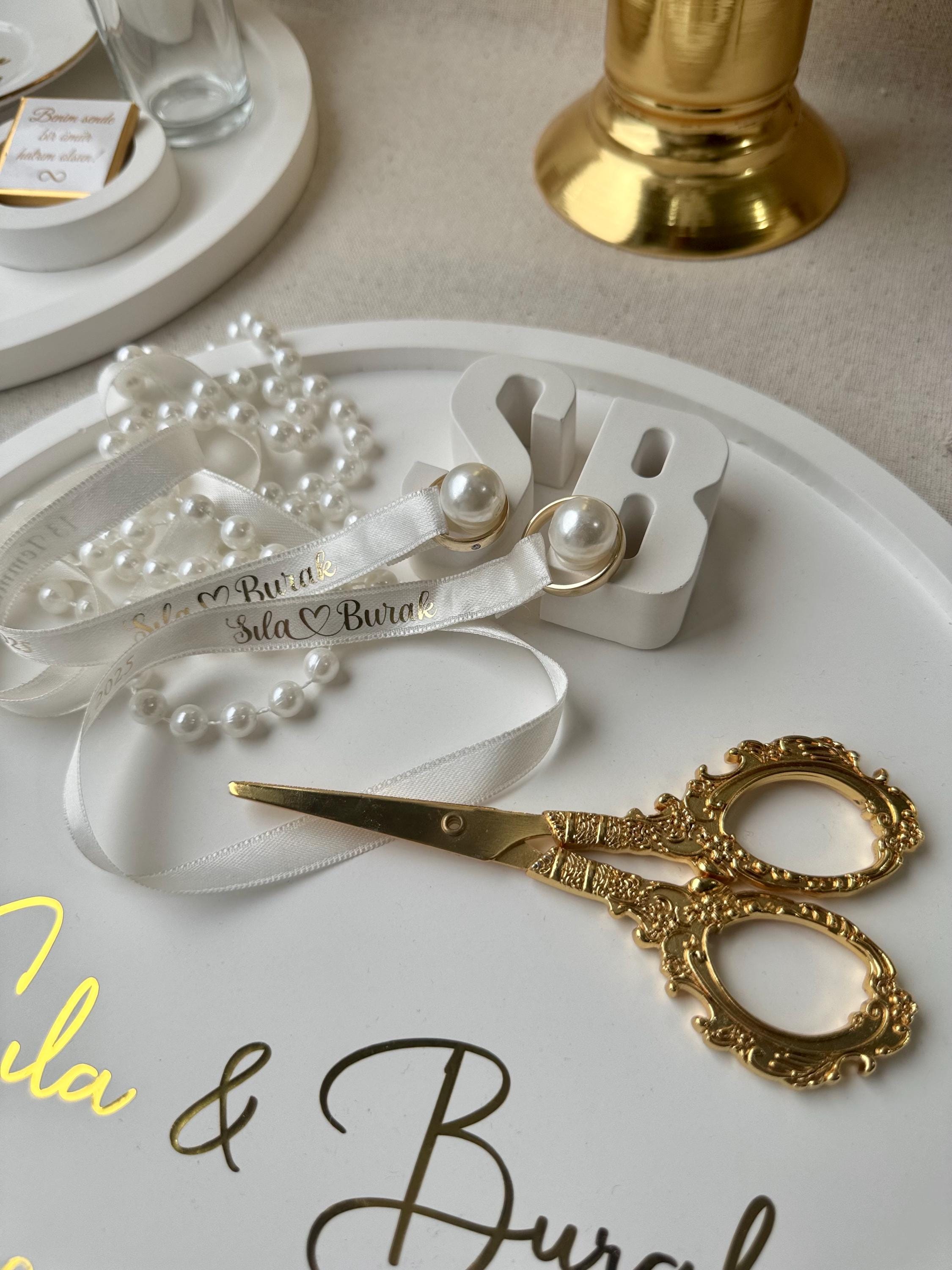 Handmade Engagement & Groom’s Coffee Tray Set – Personalized with Gold Foil, Söz Nişan Tepsisi Damat Kahve Tepsisi, Verlobungstablett