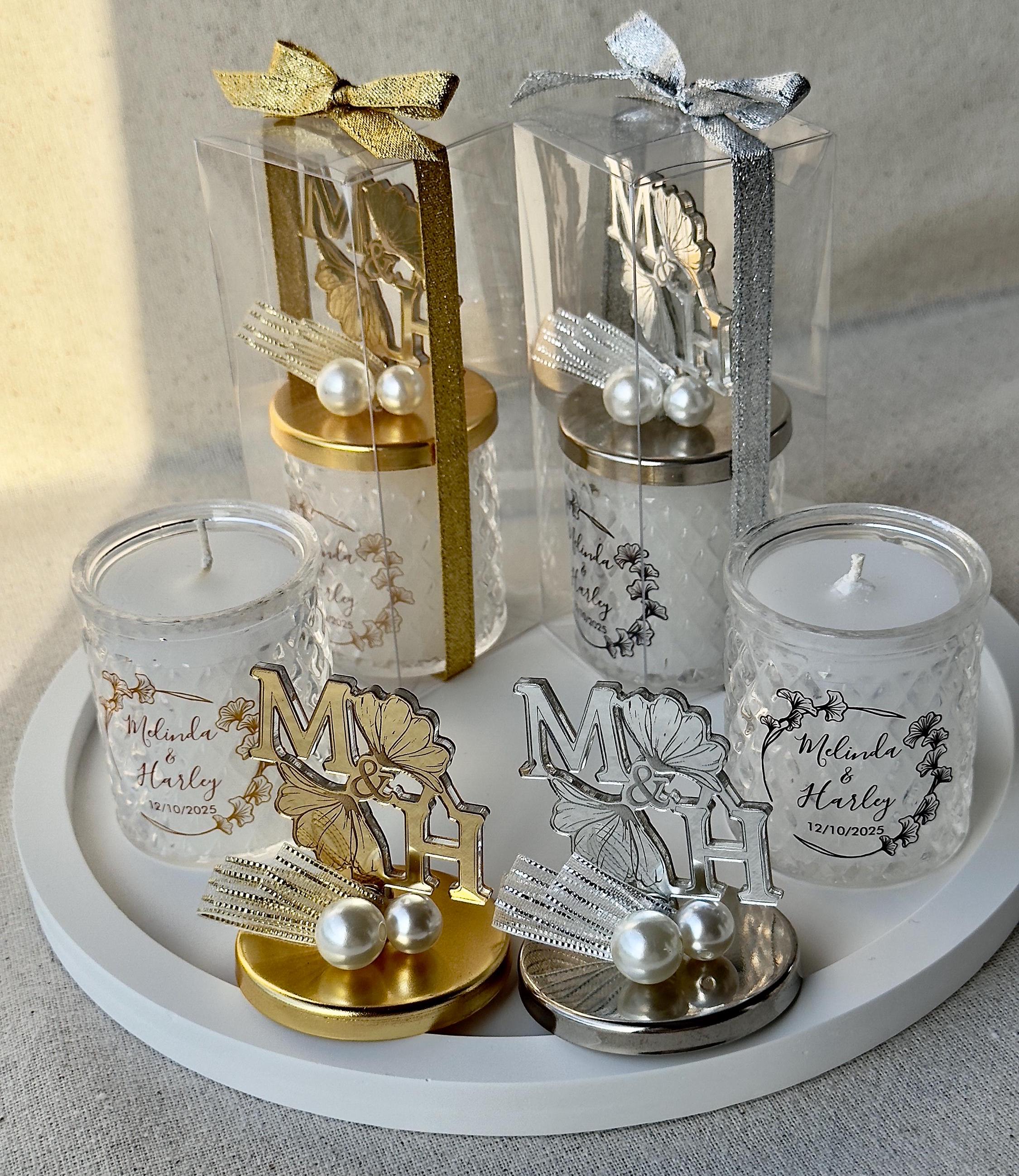 Monogram personalized  Lid candle