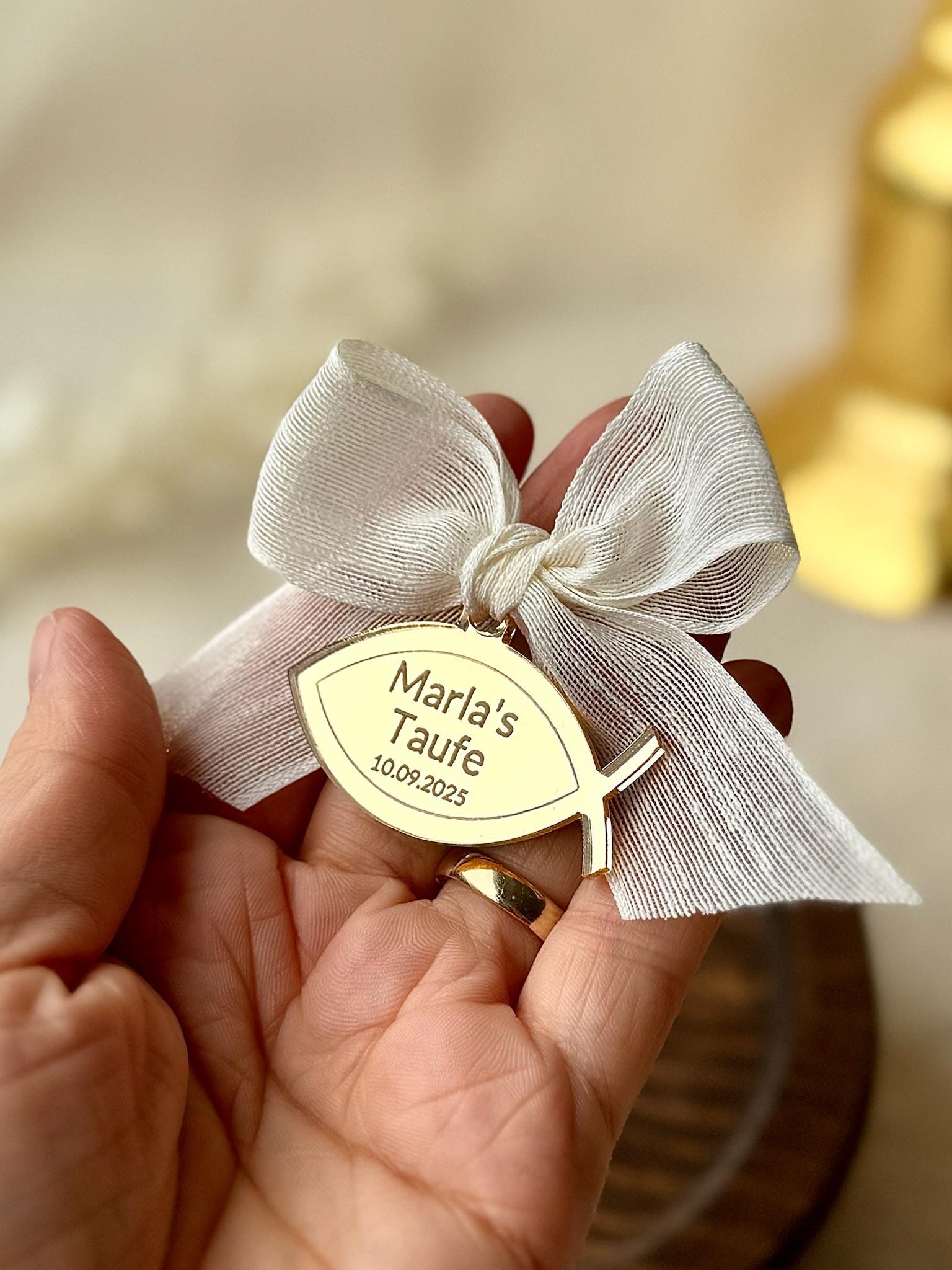 Baptism Favor Tag, Gold Christening Charm Name Tag, Cross Baptism Tags, Gold Bless Labels, Lettering Name Logo, Christening Favors
