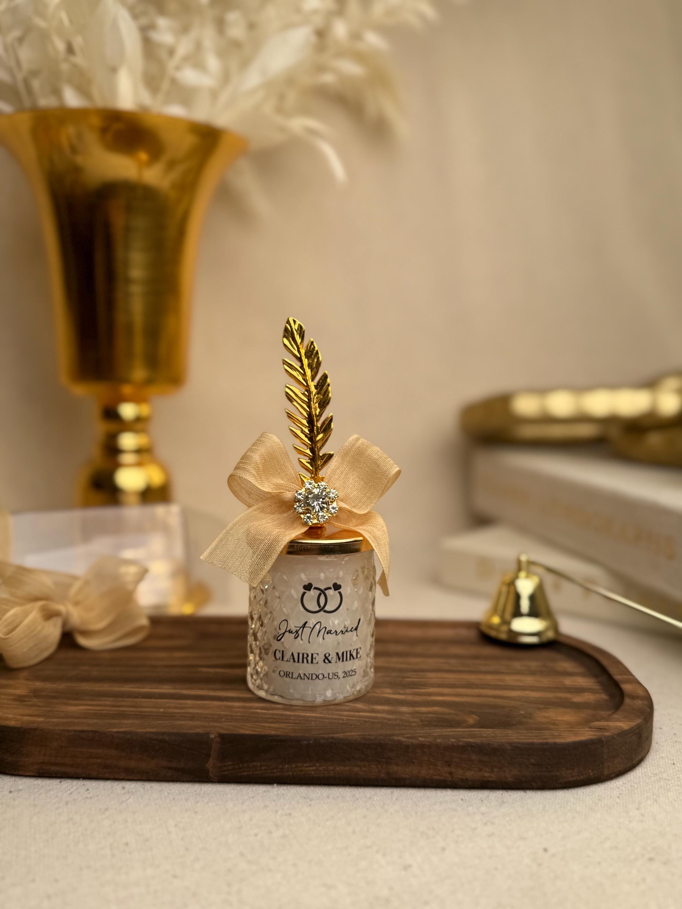 Personalized Wedding Candle Favor for Guest • Bridal Shower Favors • Bulk Wedding Favors • Thank you Favors • Candle Favors for Guests