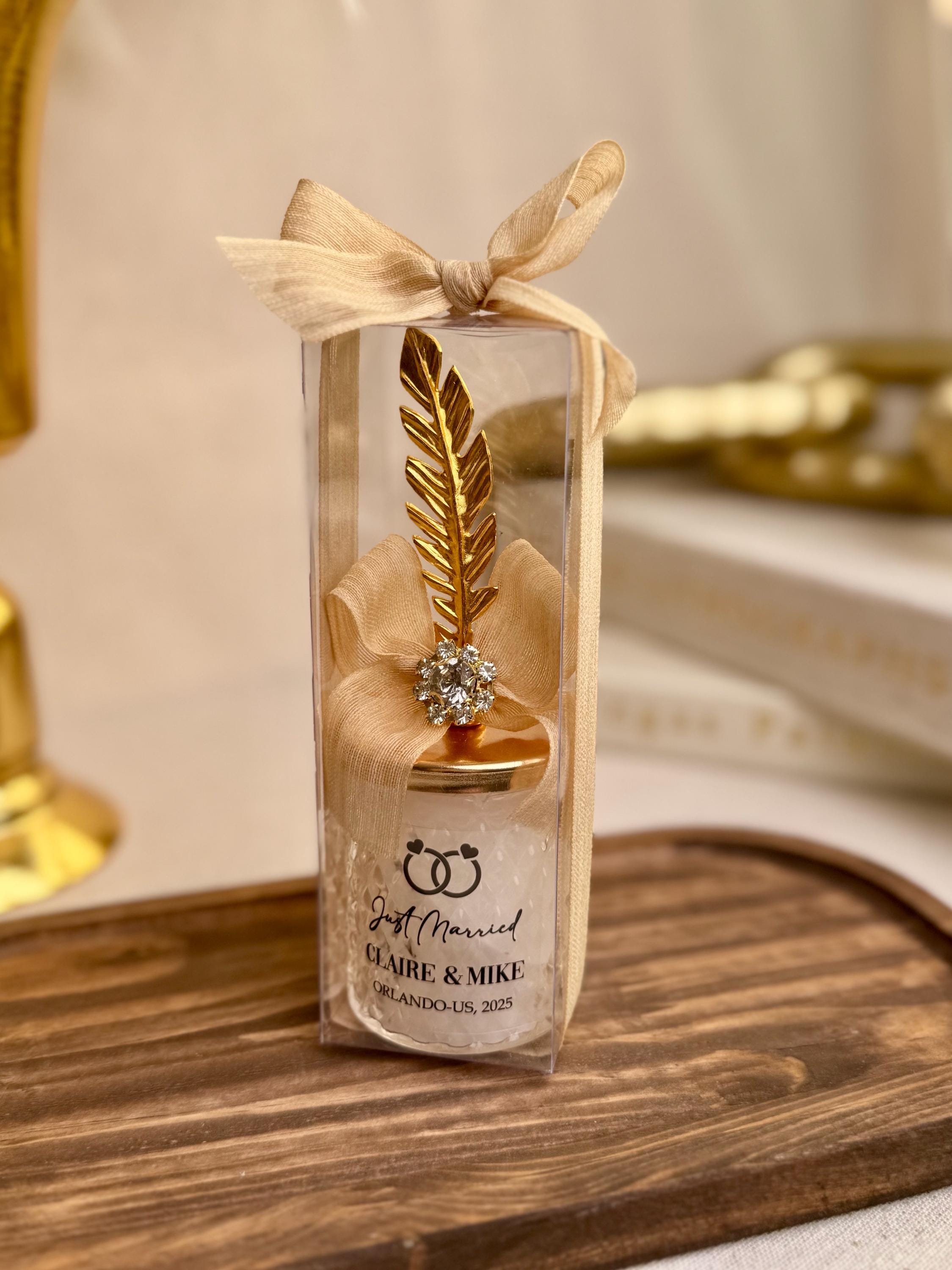 Personalized Wedding Candle Favor for Guest • Bridal Shower Favors • Bulk Wedding Favors • Thank you Favors • Candle Favors for Guests