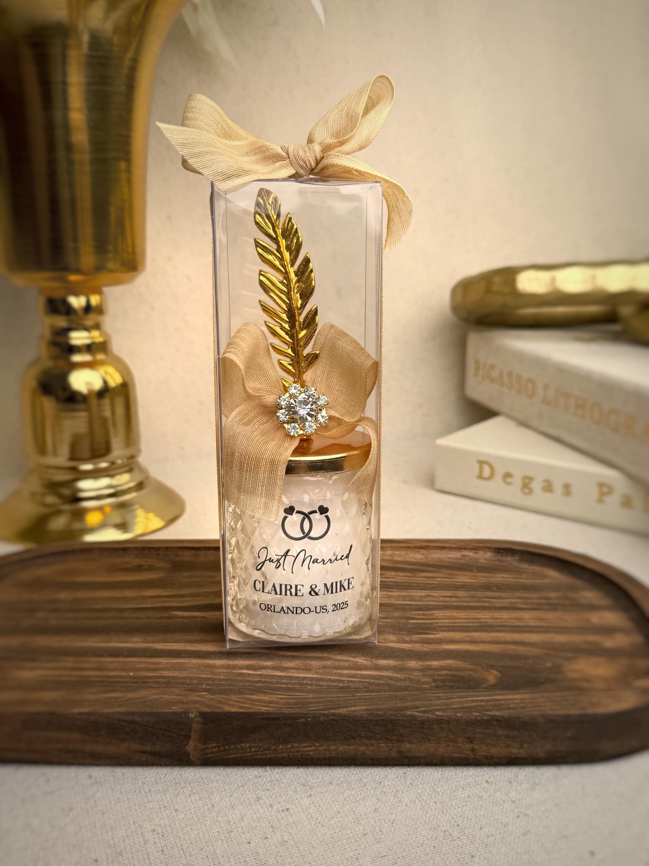 Personalized Wedding Candle Favor for Guest • Bridal Shower Favors • Bulk Wedding Favors • Thank you Favors • Candle Favors for Guests