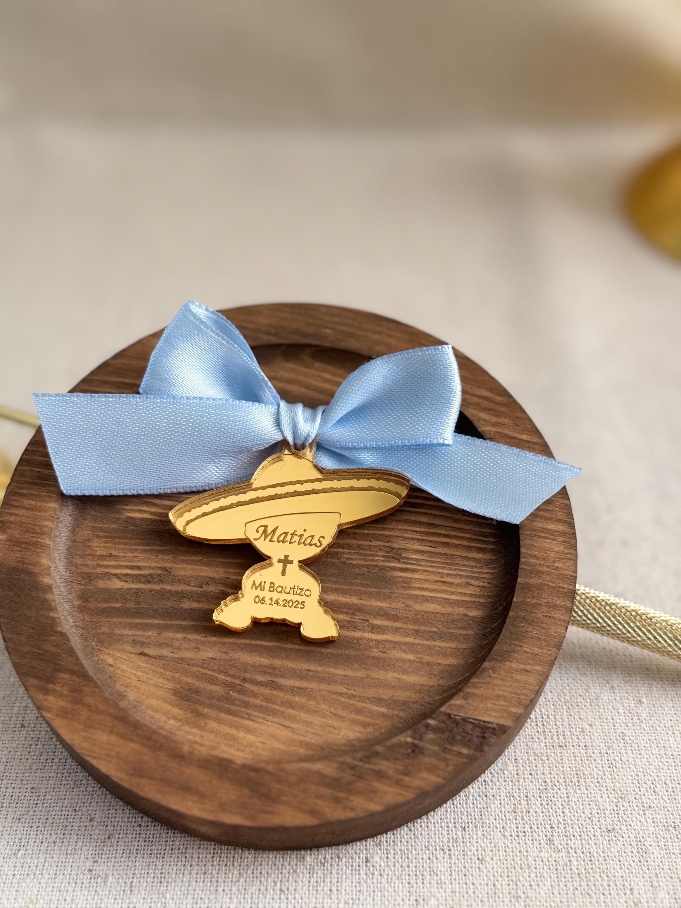 Baptism Favor Tag, Gold Christening Charm Name Tag, Cross Baptism Tags, Gold Bless Labels, Lettering Name Logo, Christening Favors