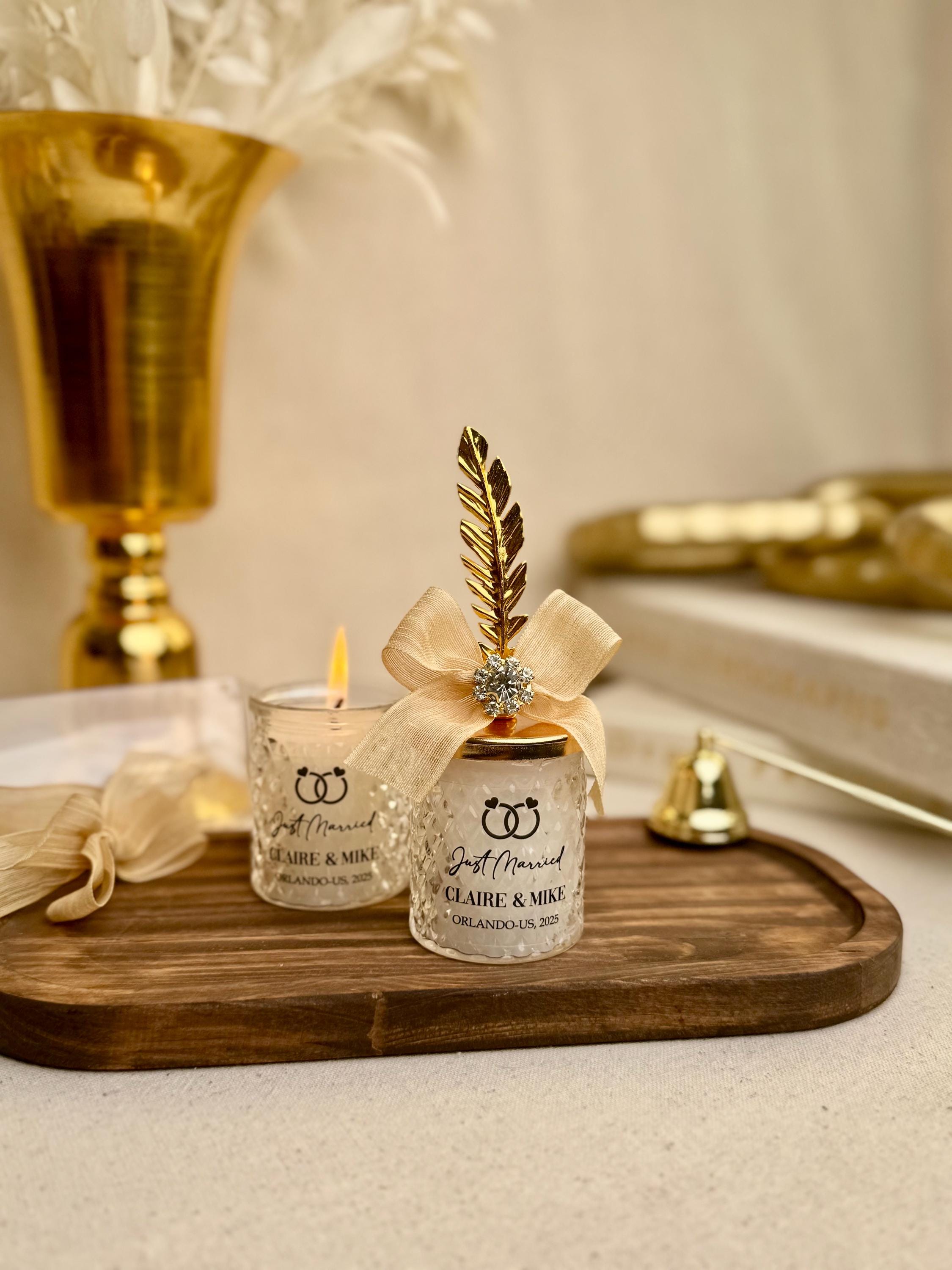 Personalized Wedding Candle Favor for Guest • Bridal Shower Favors • Bulk Wedding Favors • Thank you Favors • Candle Favors for Guests