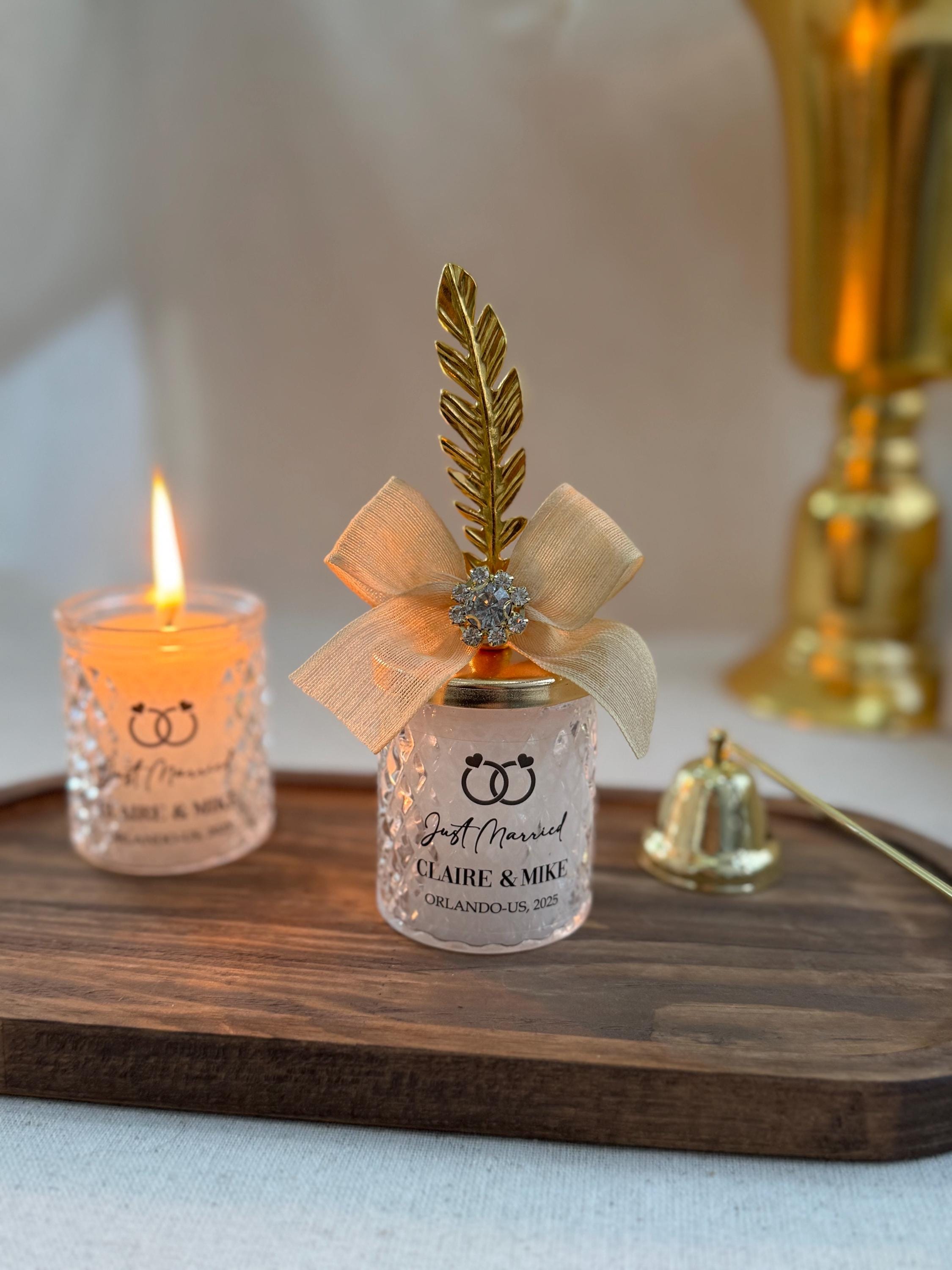Personalized Wedding Candle Favor for Guest • Bridal Shower Favors • Bulk Wedding Favors • Thank you Favors • Candle Favors for Guests