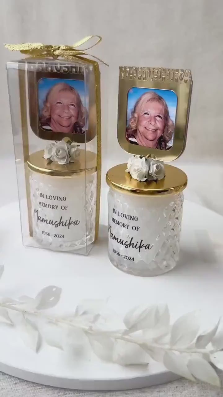 In Loving Memory Favors, Personalized Memorial Candle, Funeral Candle Favors , In Memory of Candle,  Goodbyes are not forever Funeral favors