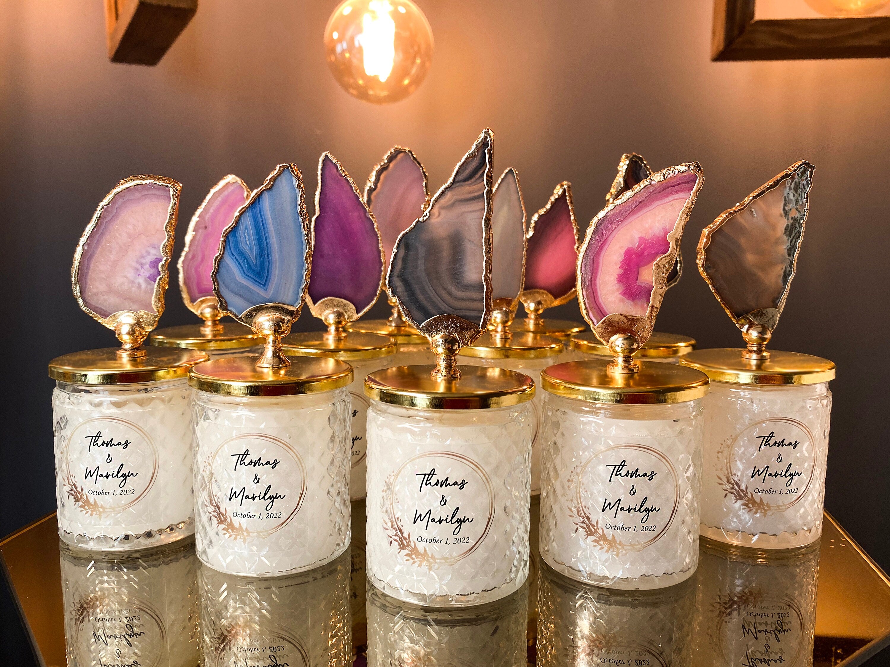 Gem Stone Candle Favors