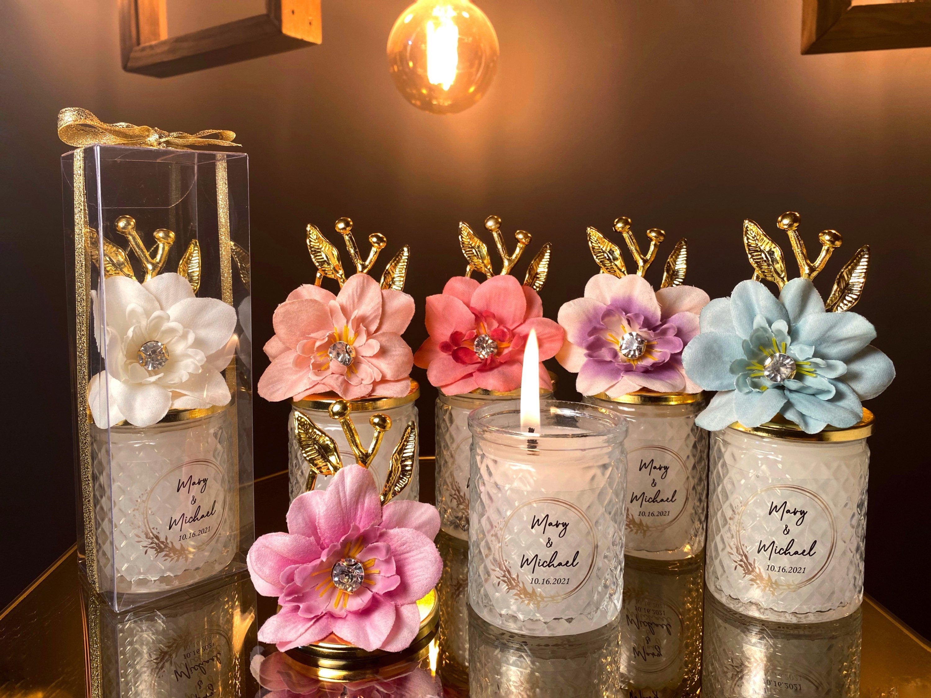 Personalized Wedding Candle Favors