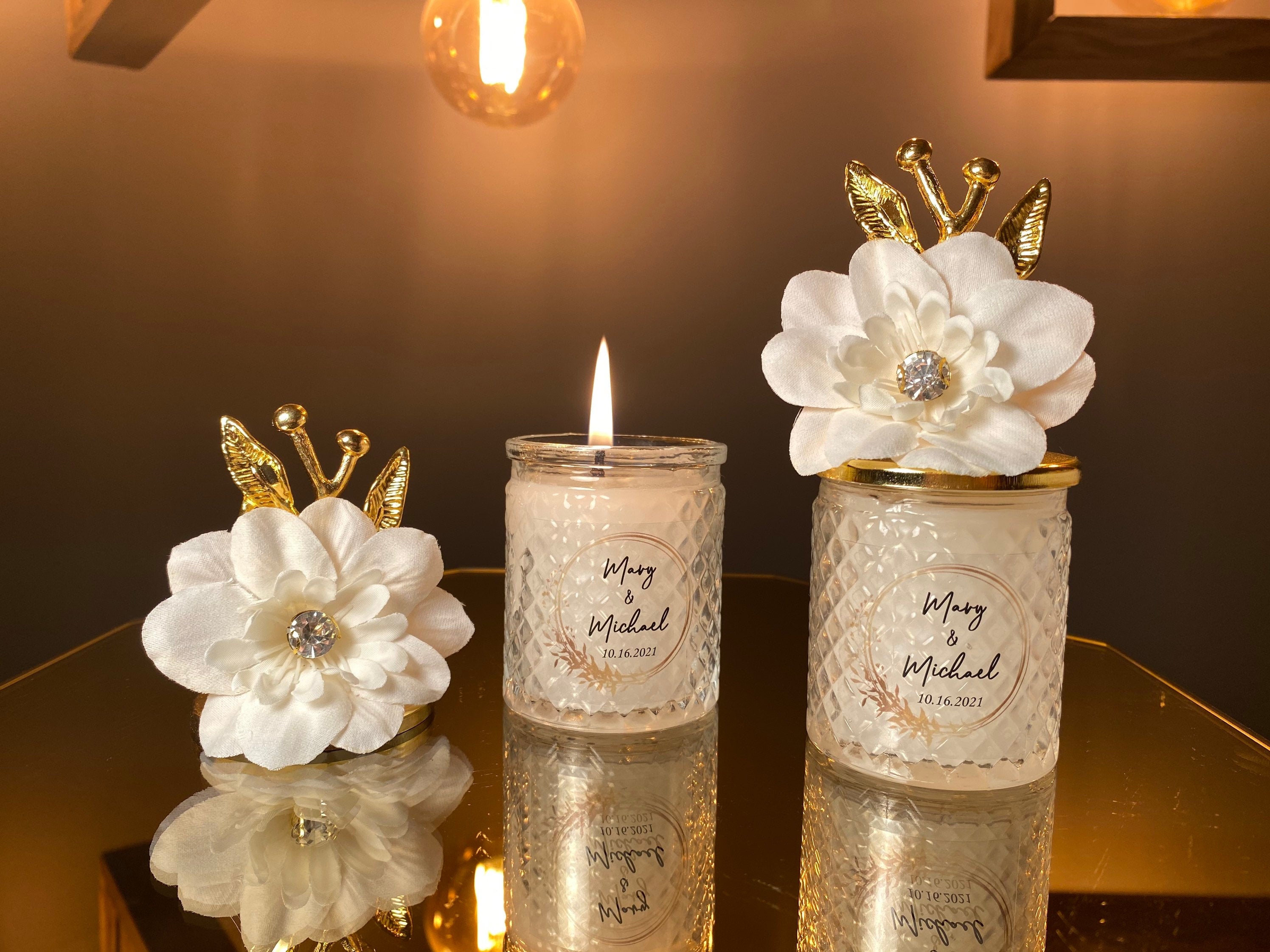 Personalized Wedding Candle Favors