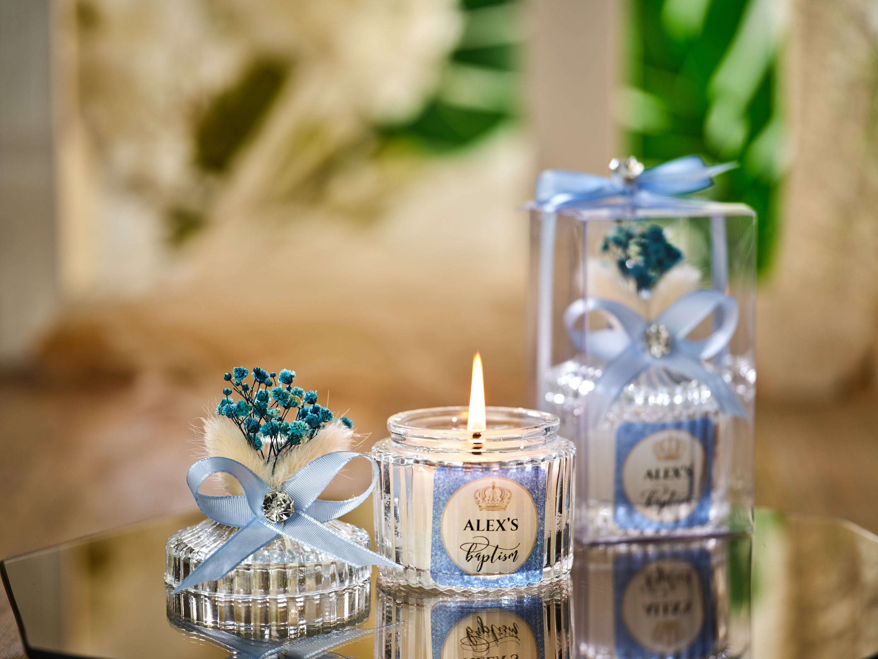 Personalized Glass Candle Favors