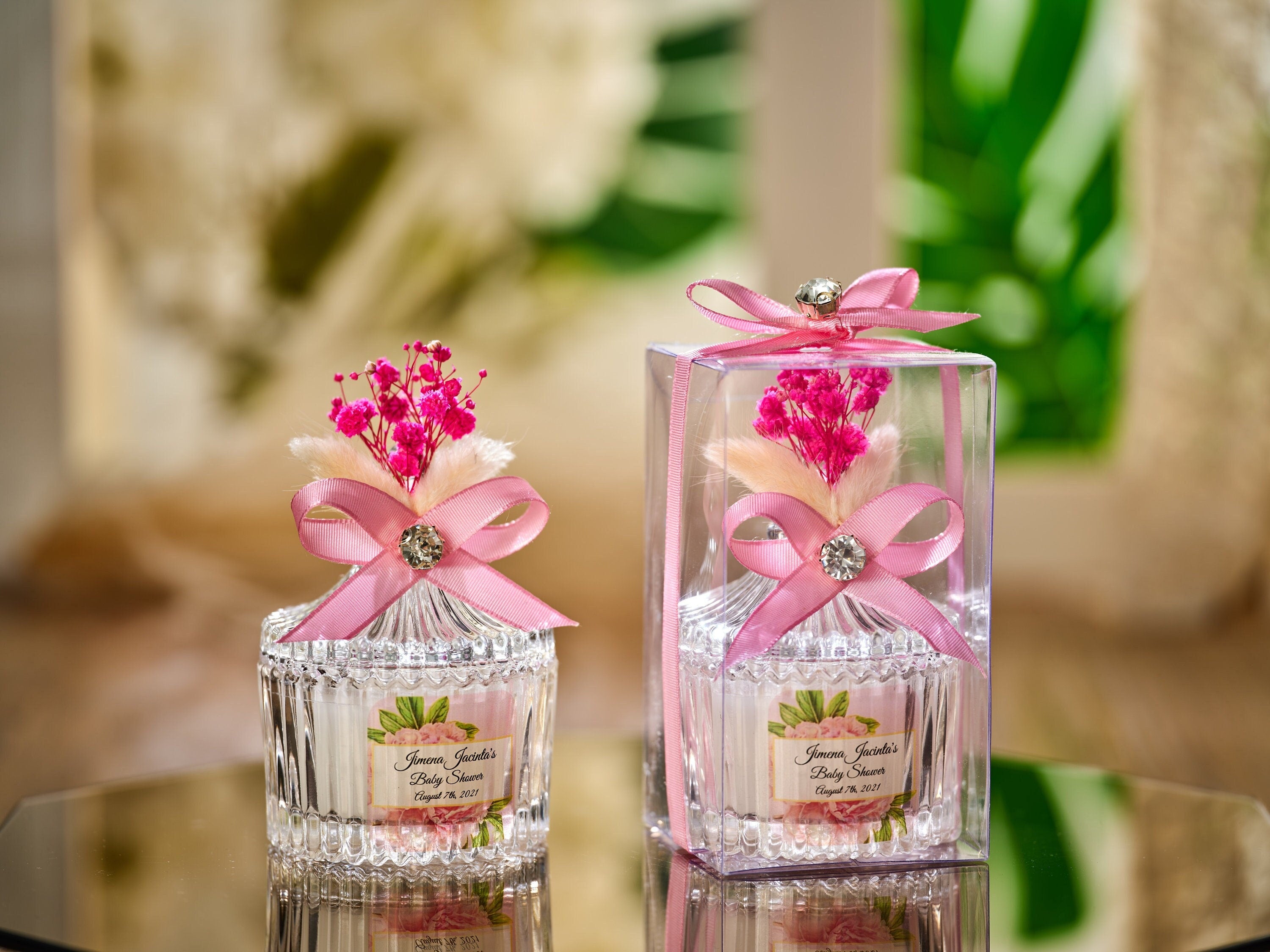 Personalized Glass Candle Favors