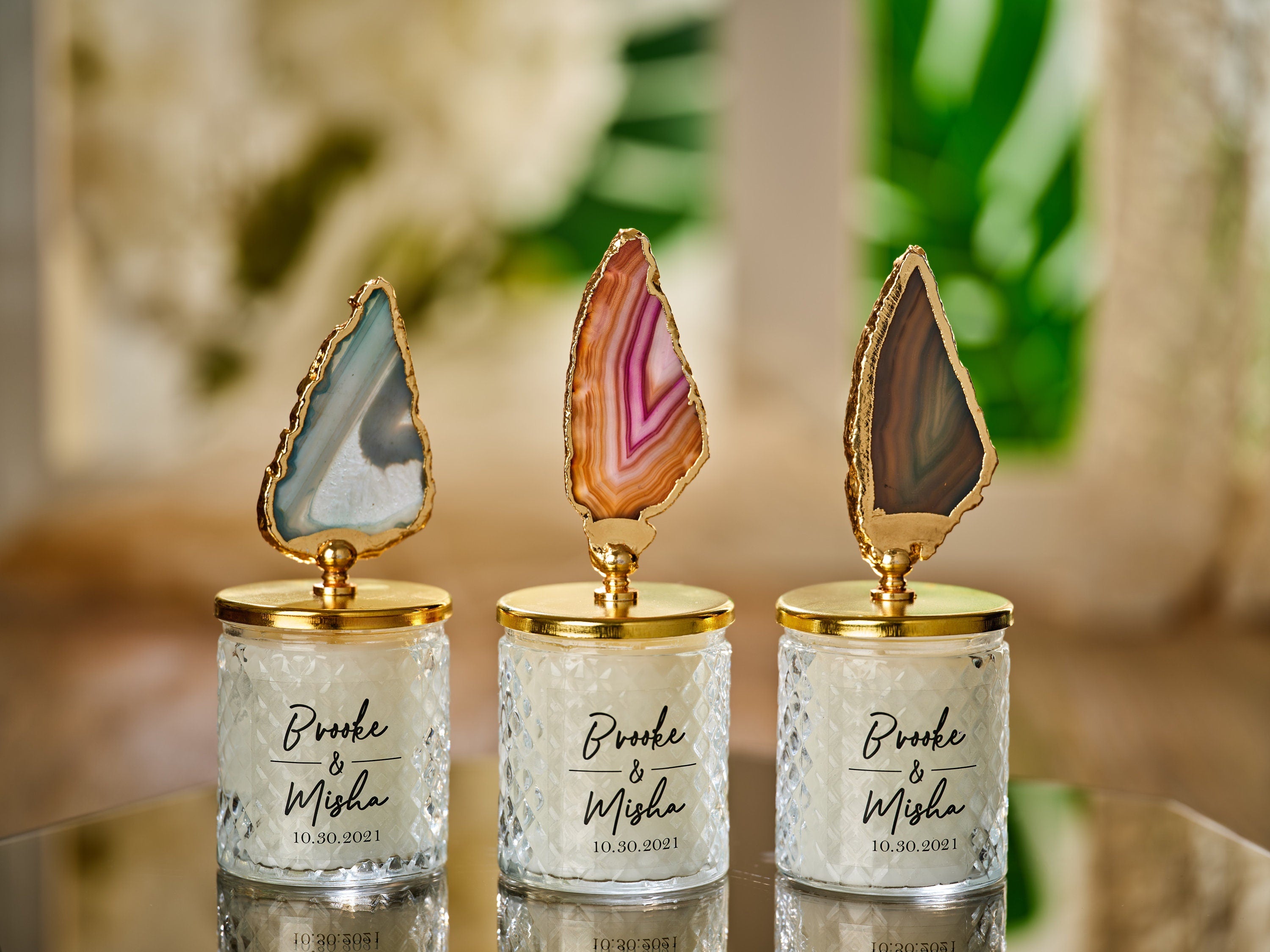 Gem Stone Candle Favors