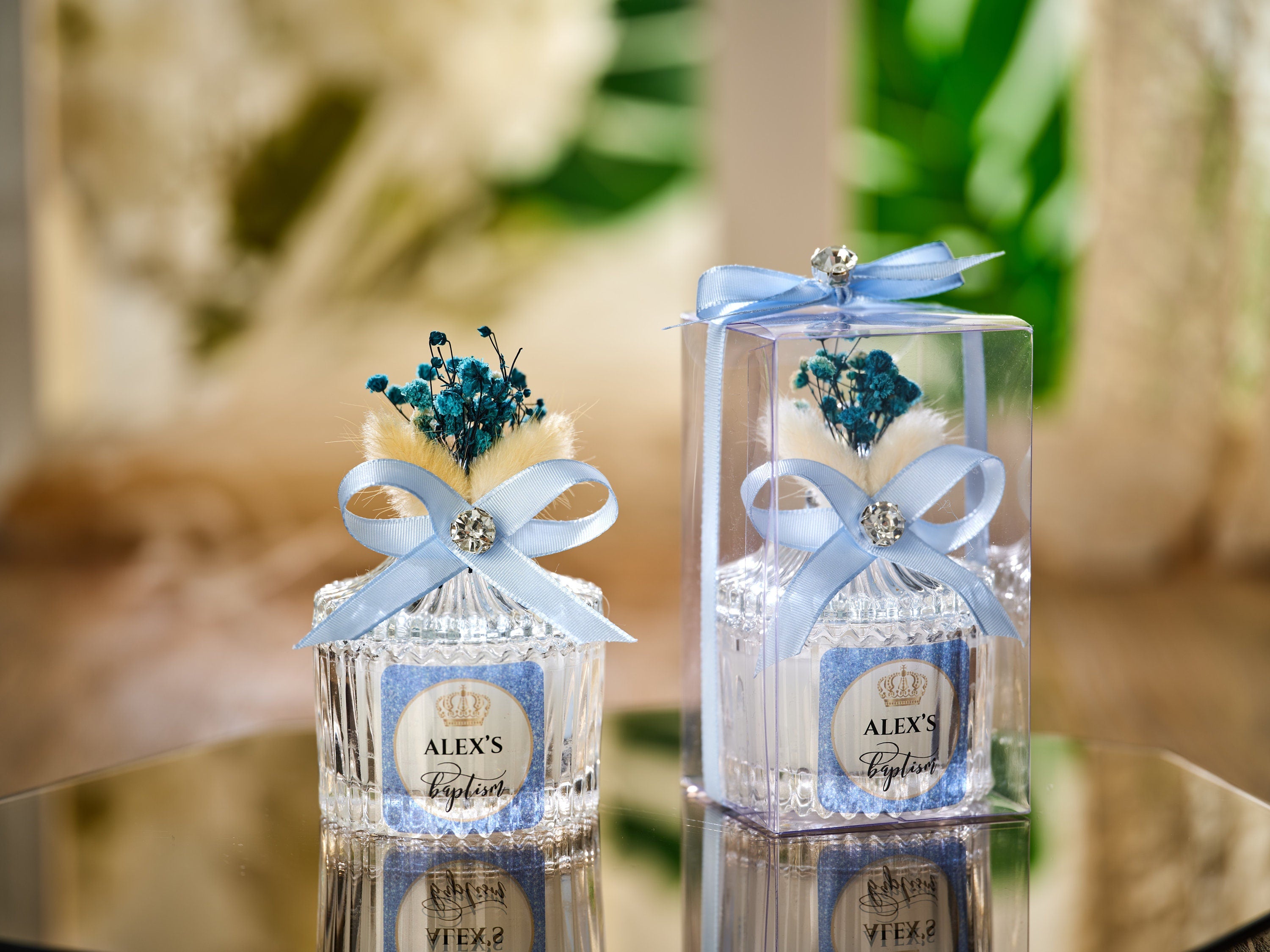 Personalized Glass Candle Favors