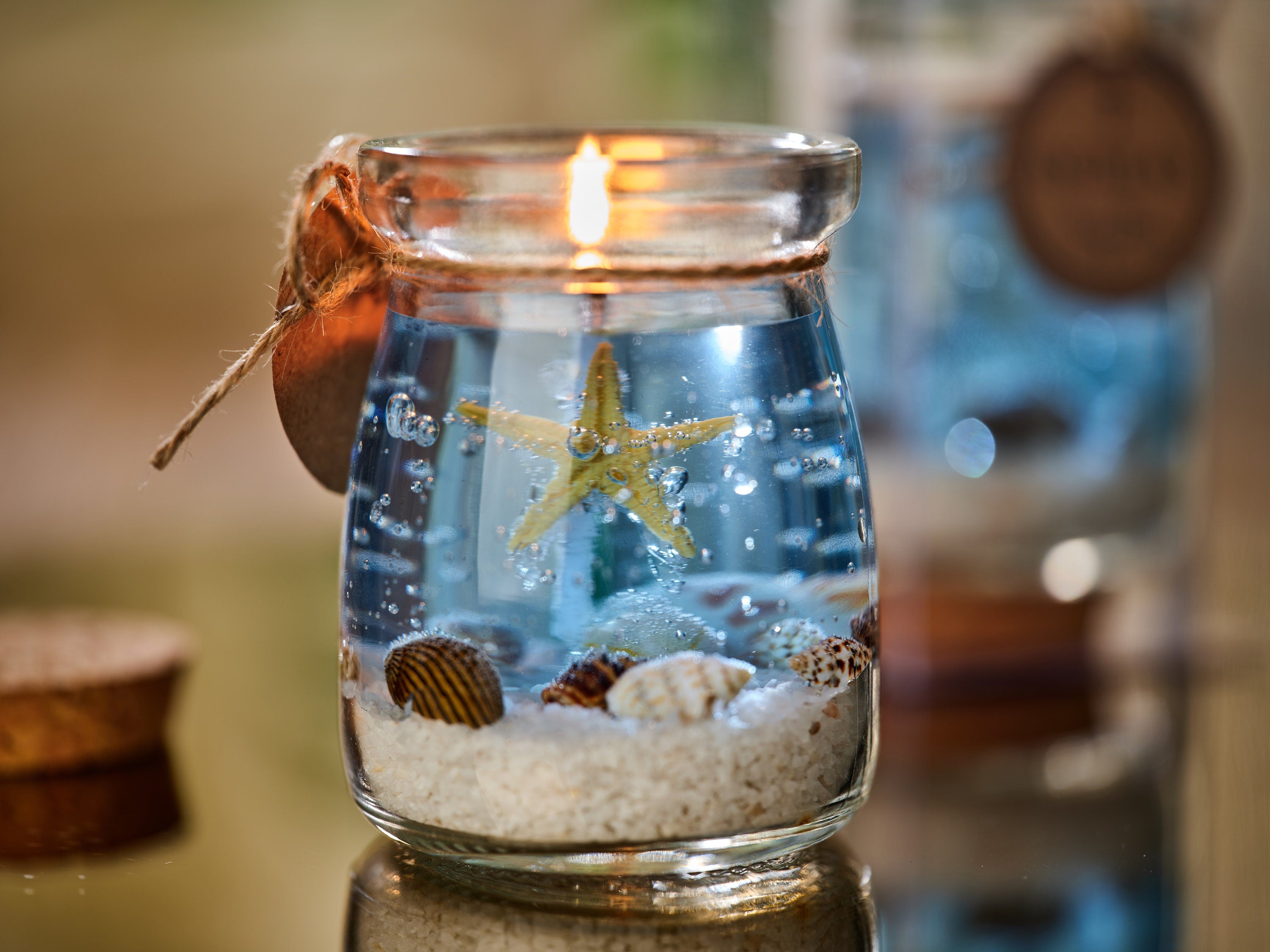 Personalized Sea Shell Gel Candle Favor