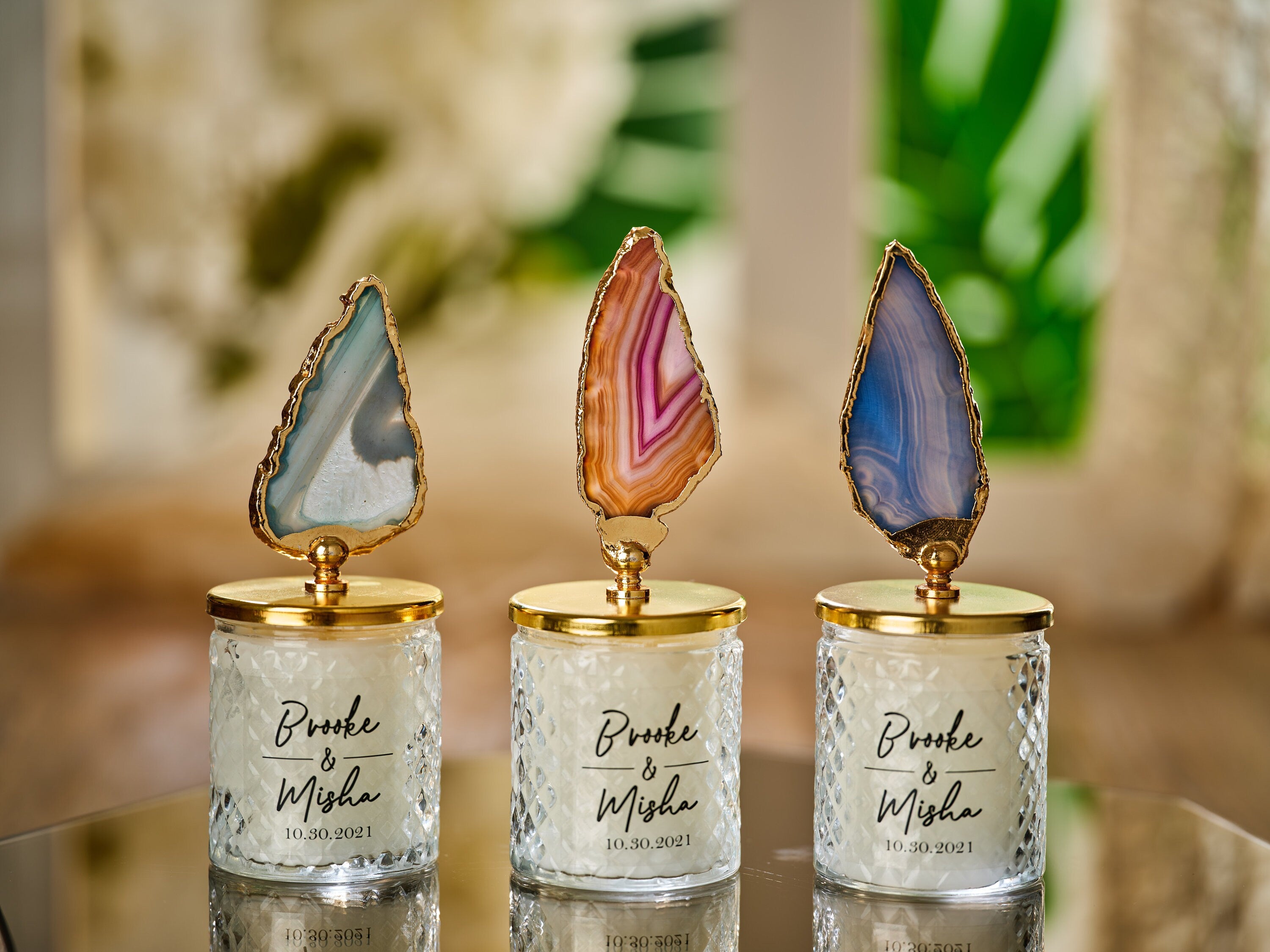 Gem Stone Candle Favors