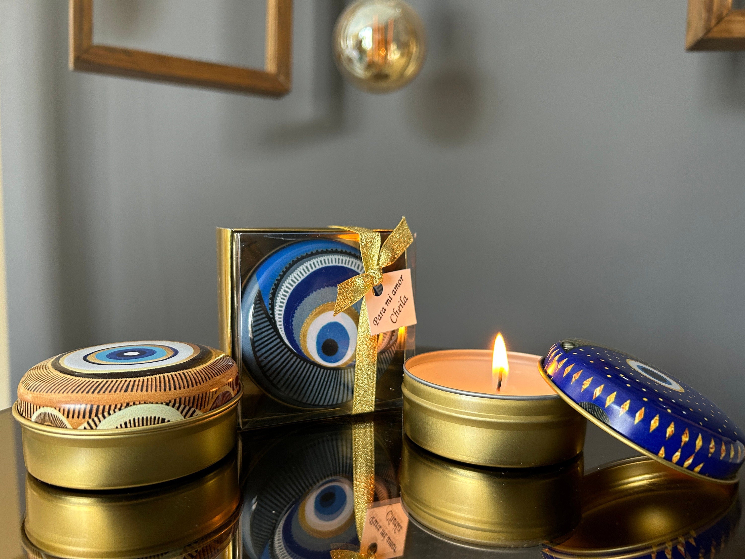 Evil Eye Tin Candle