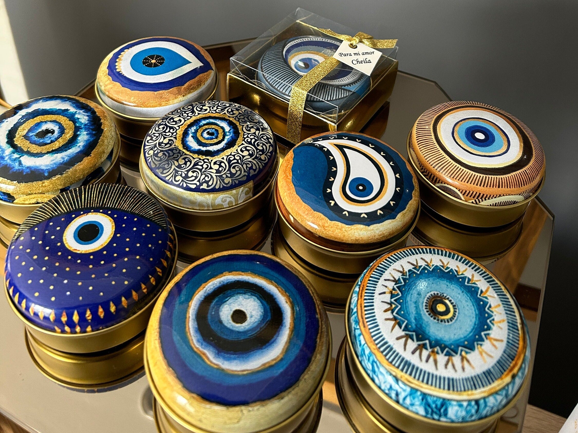 Evil Eye Tin Candle