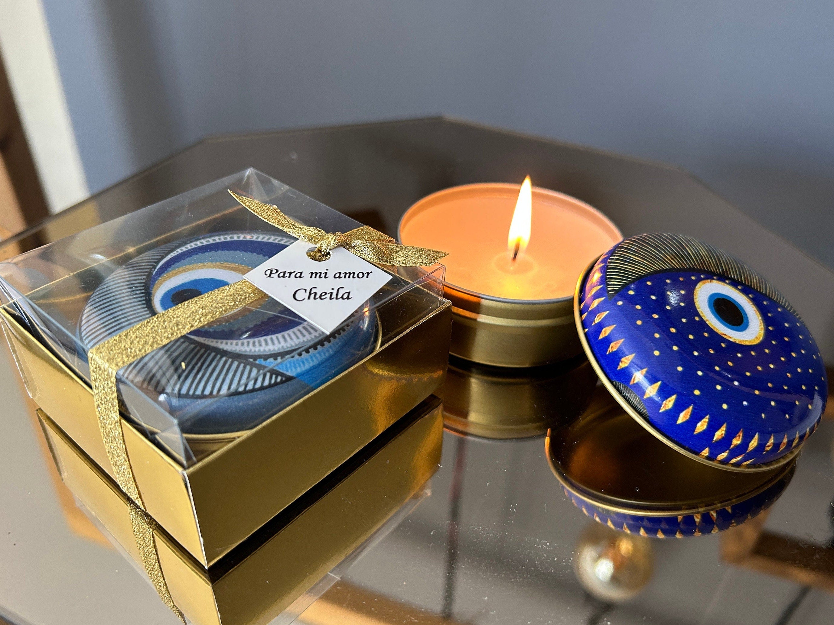 Evil Eye Tin Candle