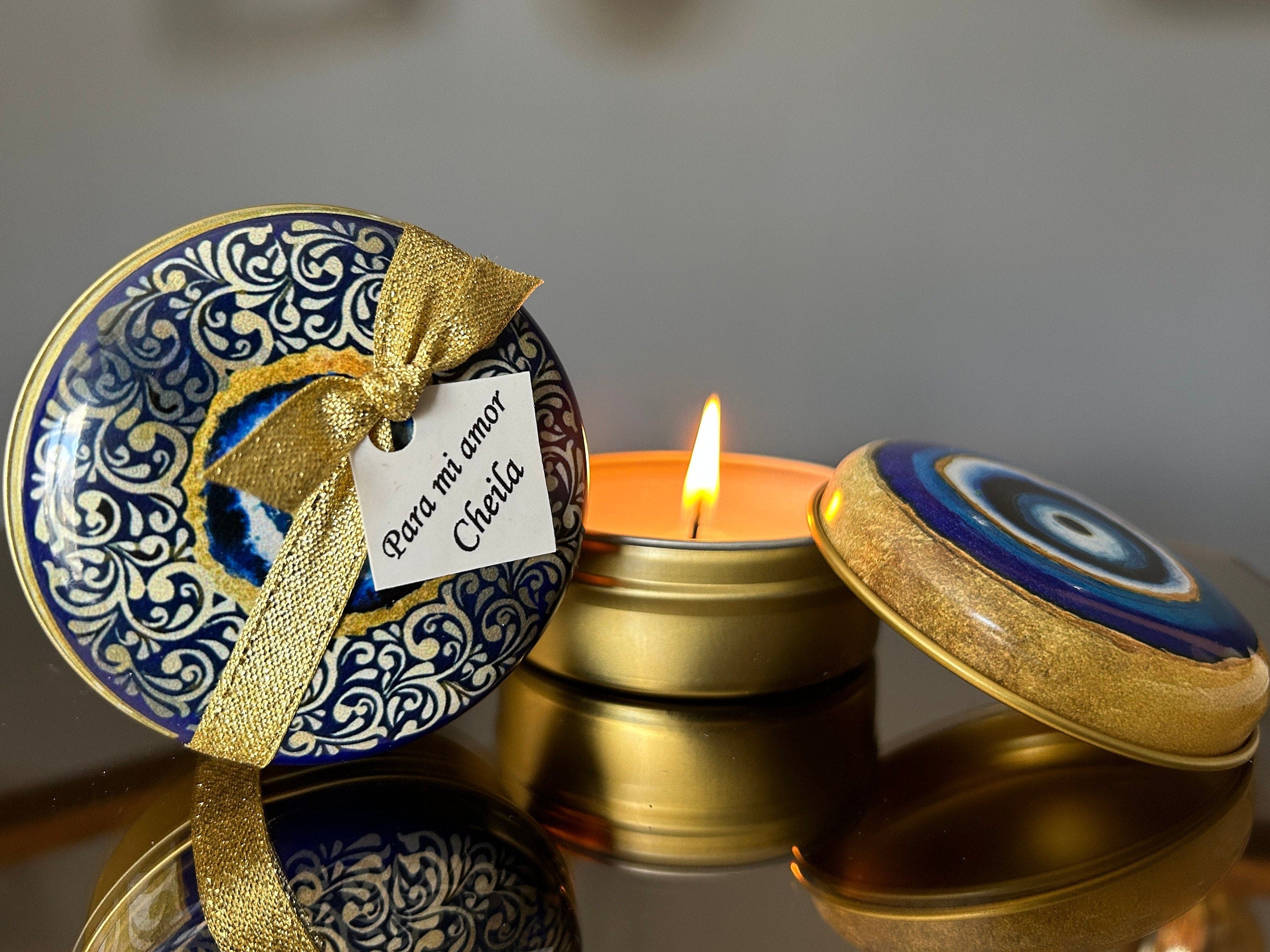 Evil Eye Tin Candle