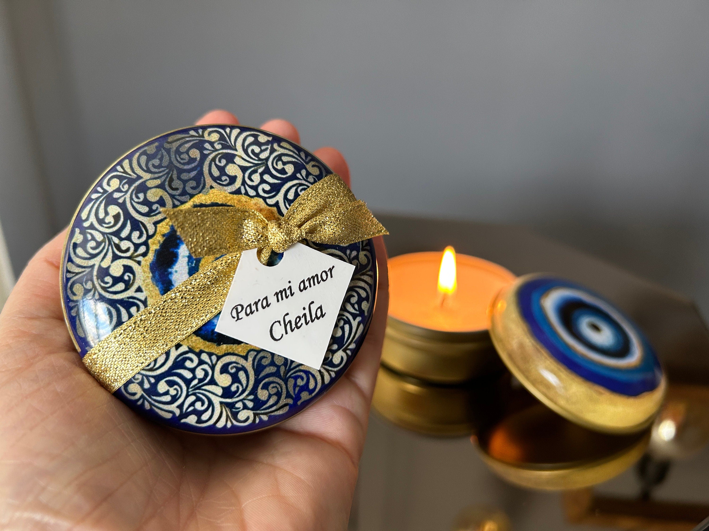 Evil Eye Tin Candle