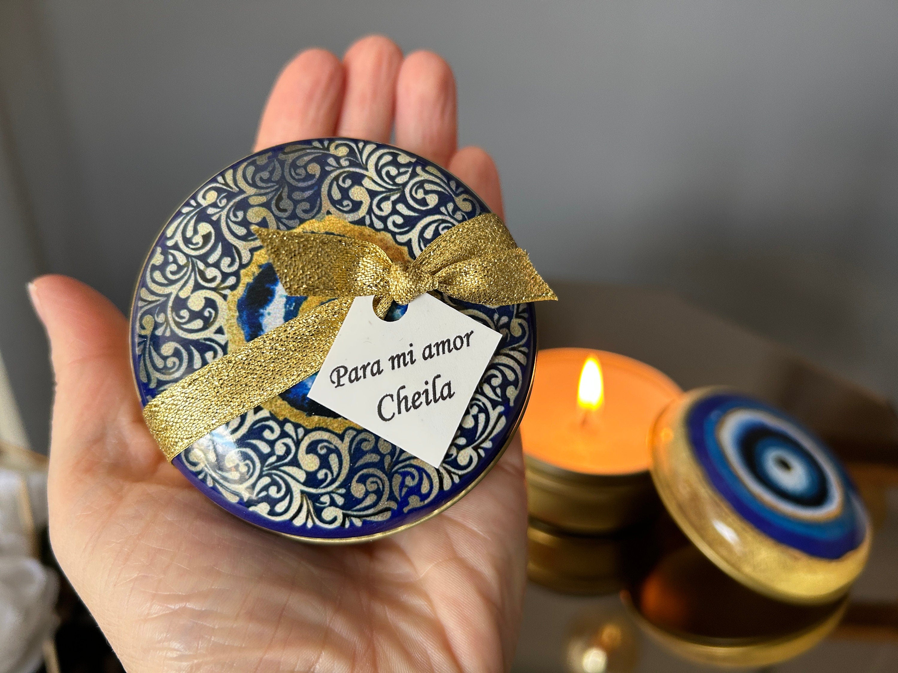 Evil Eye Tin Candle