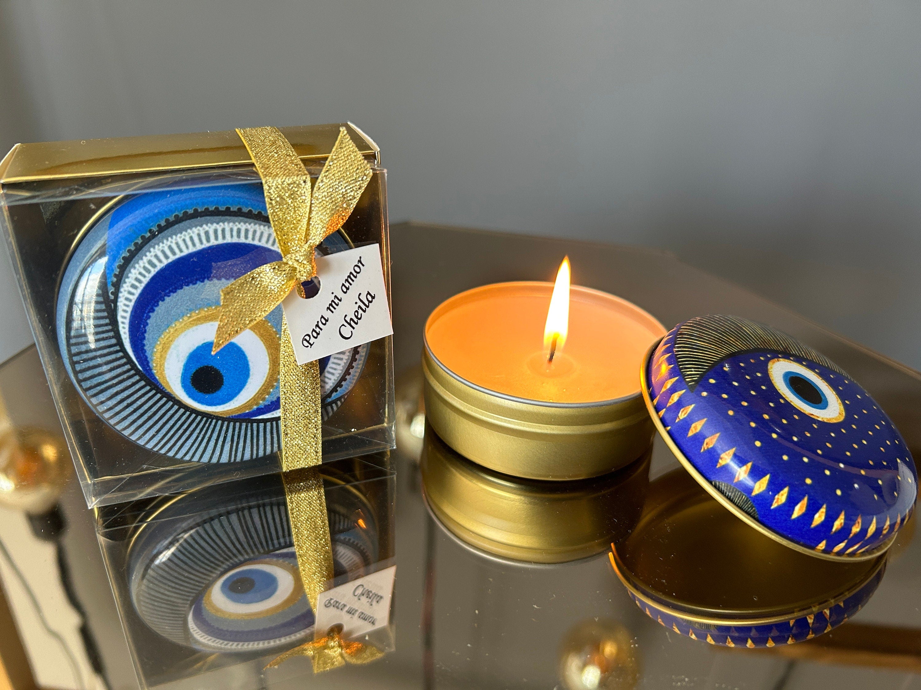 Evil Eye Tin Candle