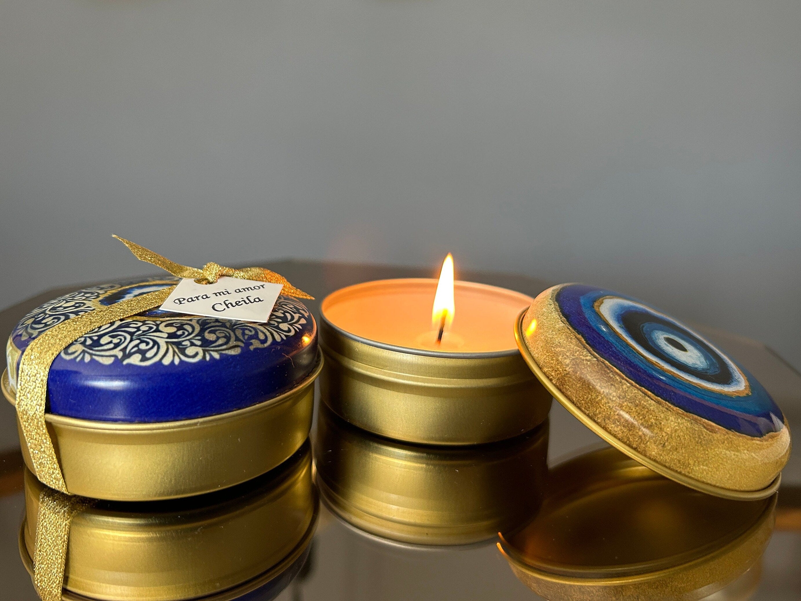 Evil Eye Tin Candle