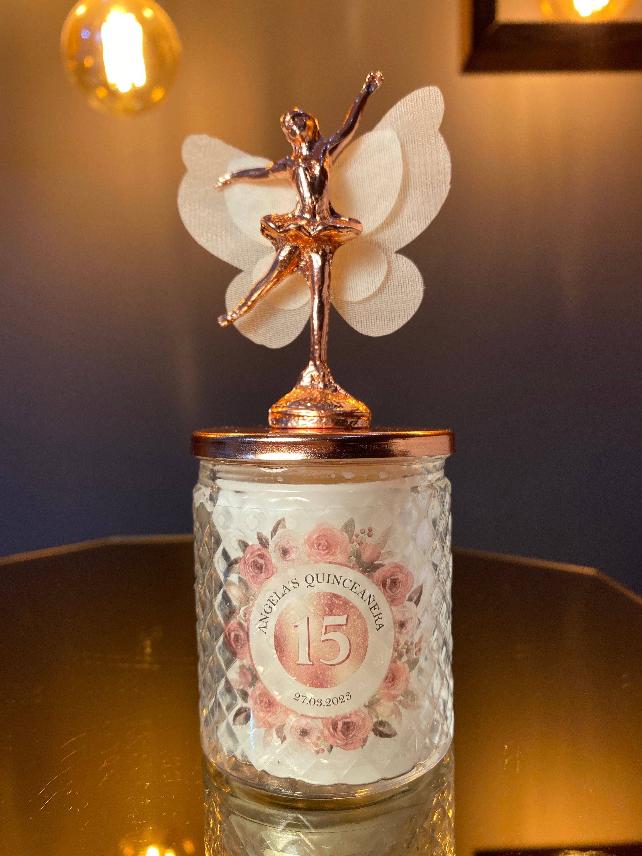 Custom Quinceanera Candle Favors