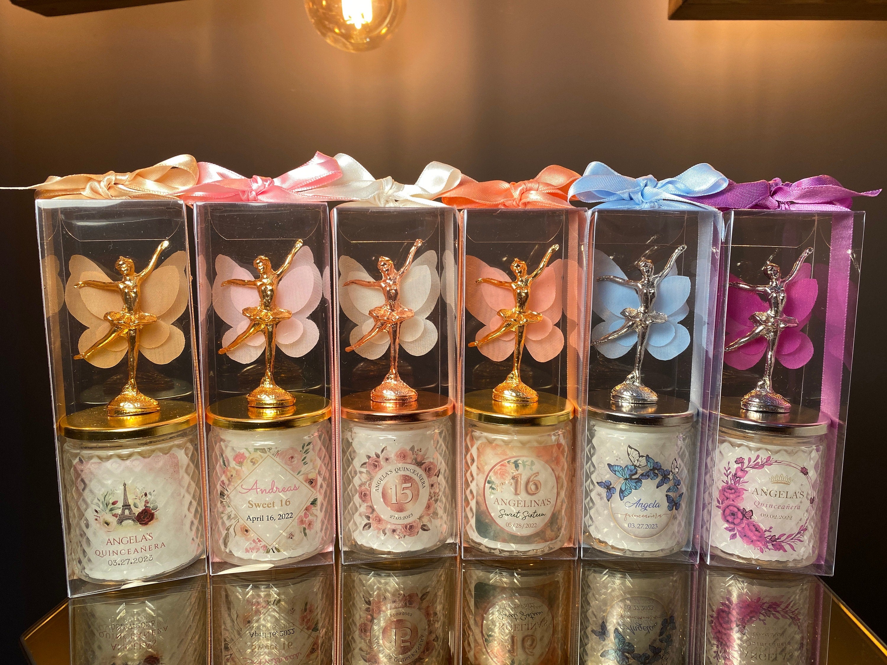 Custom Quinceanera Candle Favors