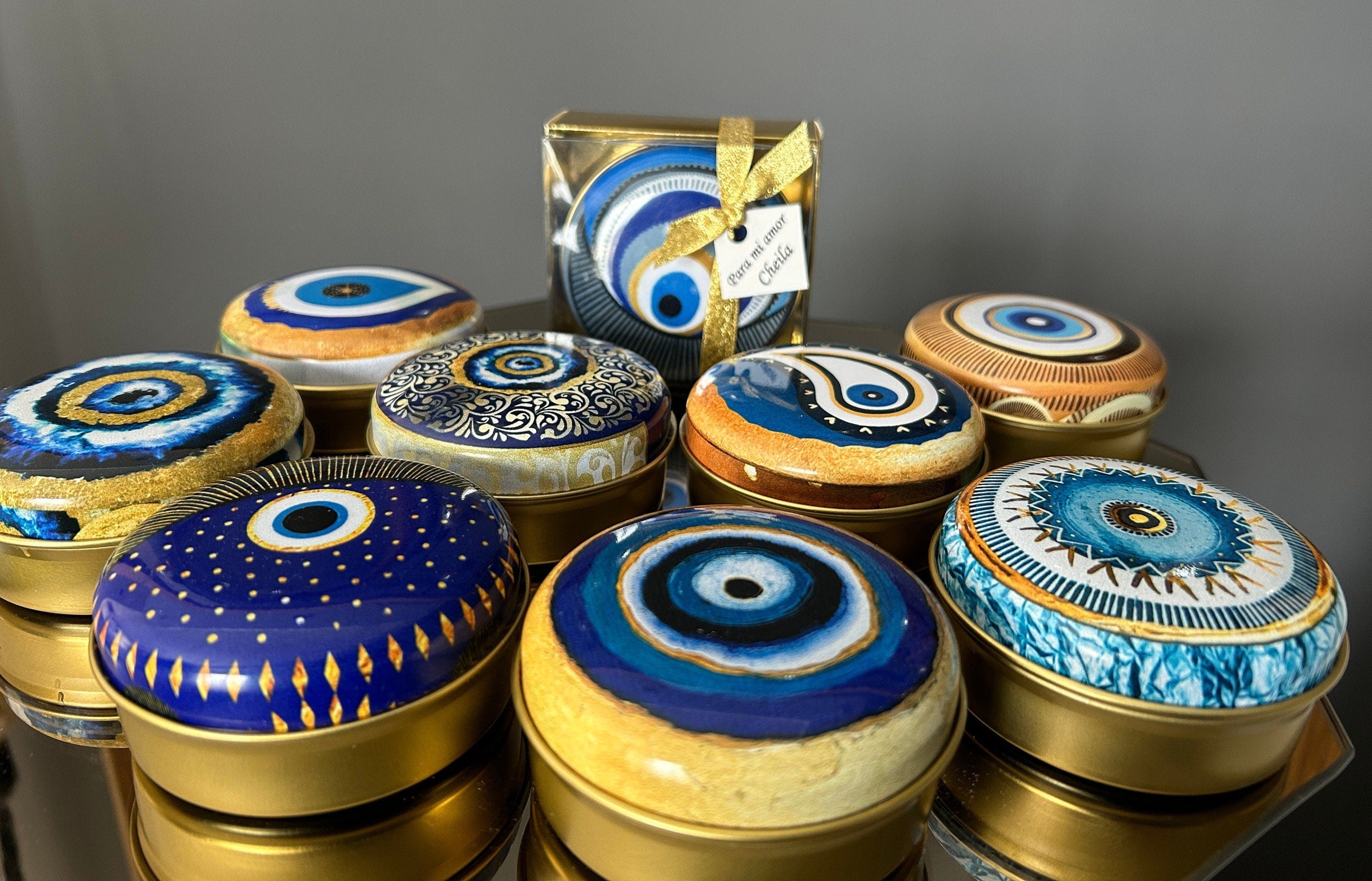 Evil Eye Tin Candle