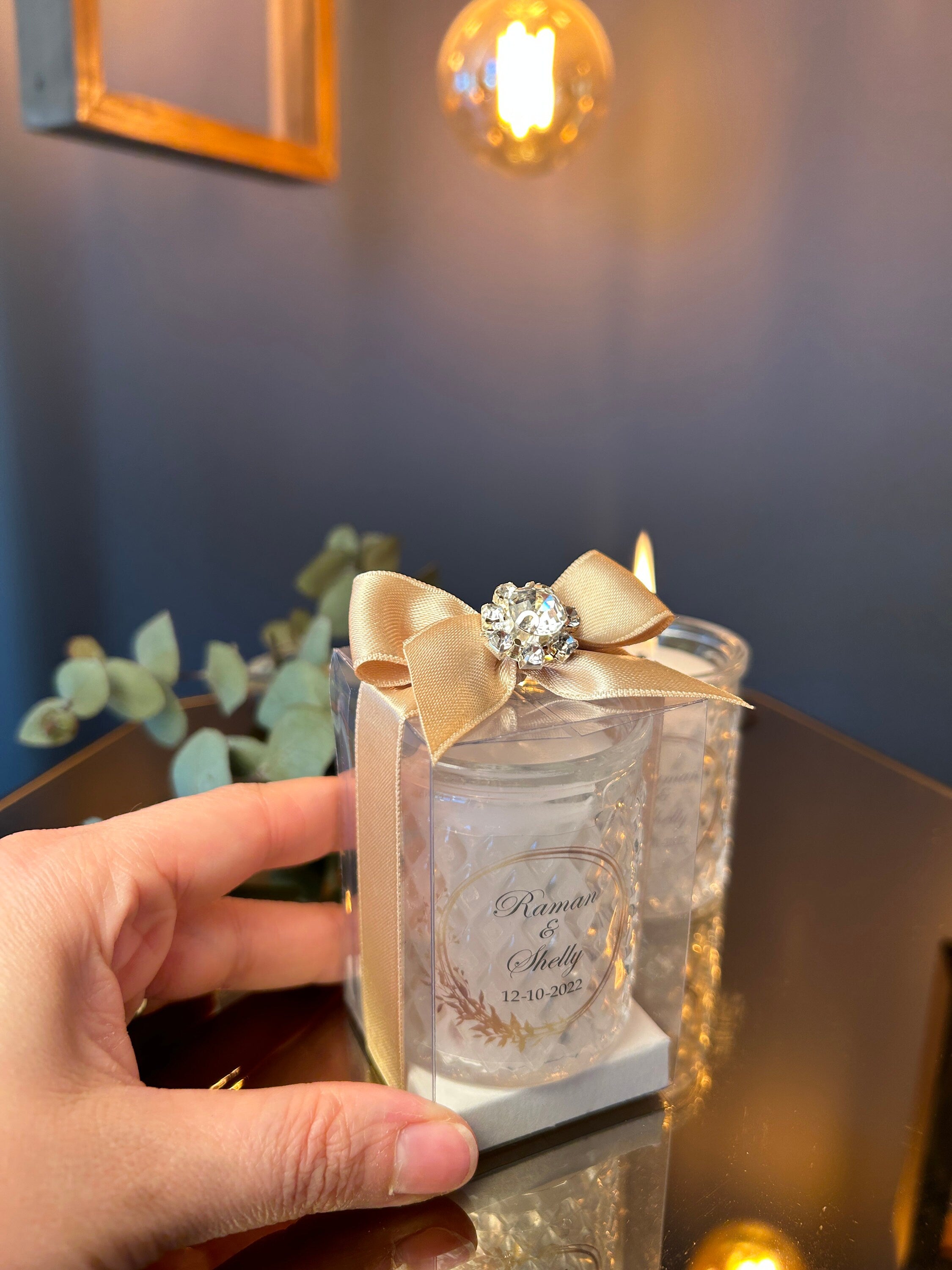 Personalized Glass Candle Favors