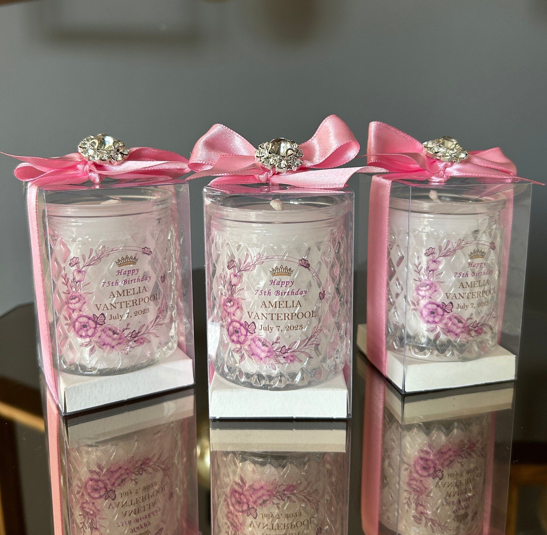 Personalized Glass Candle Favors