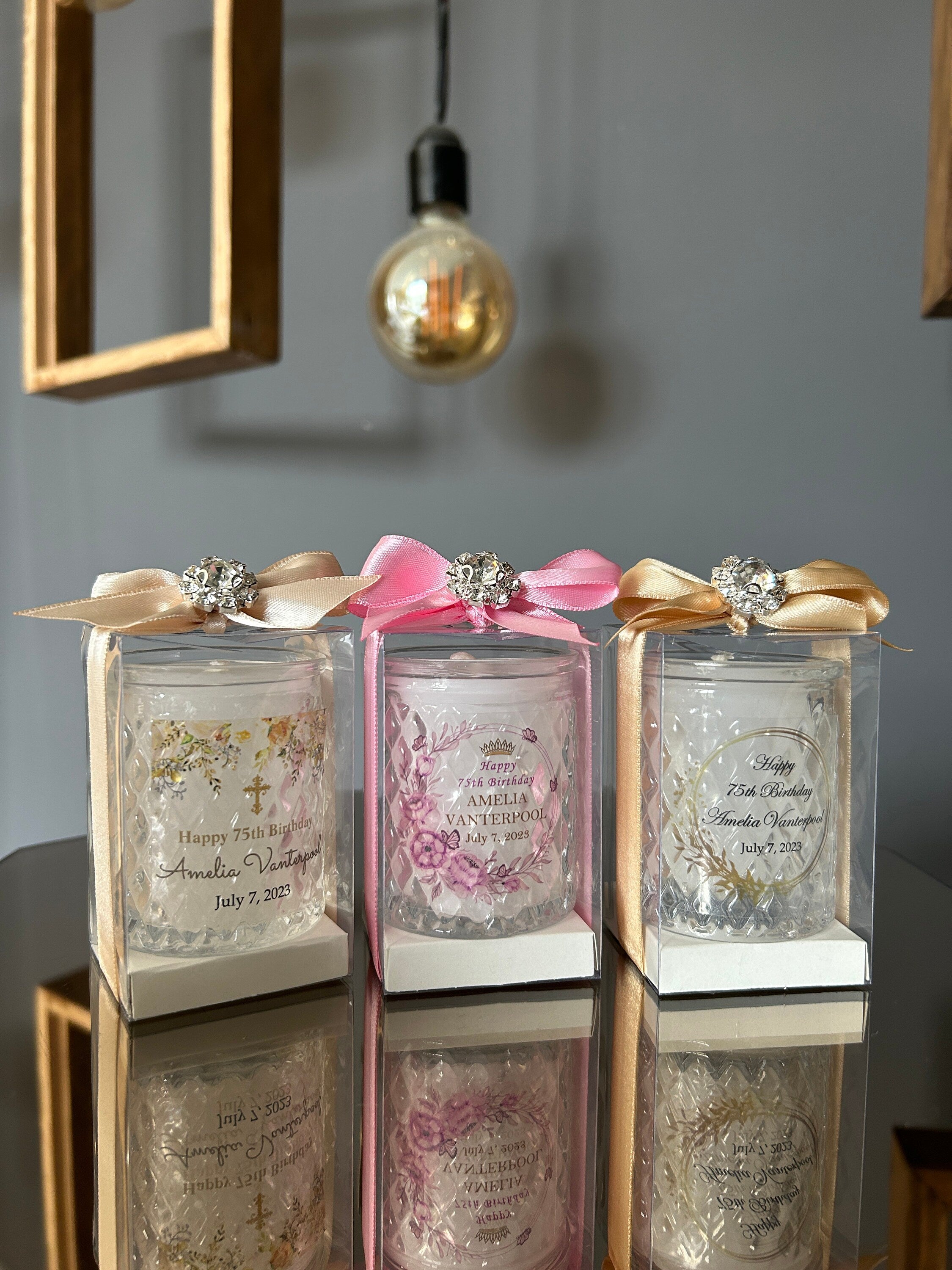 Personalized Glass Candle Favors