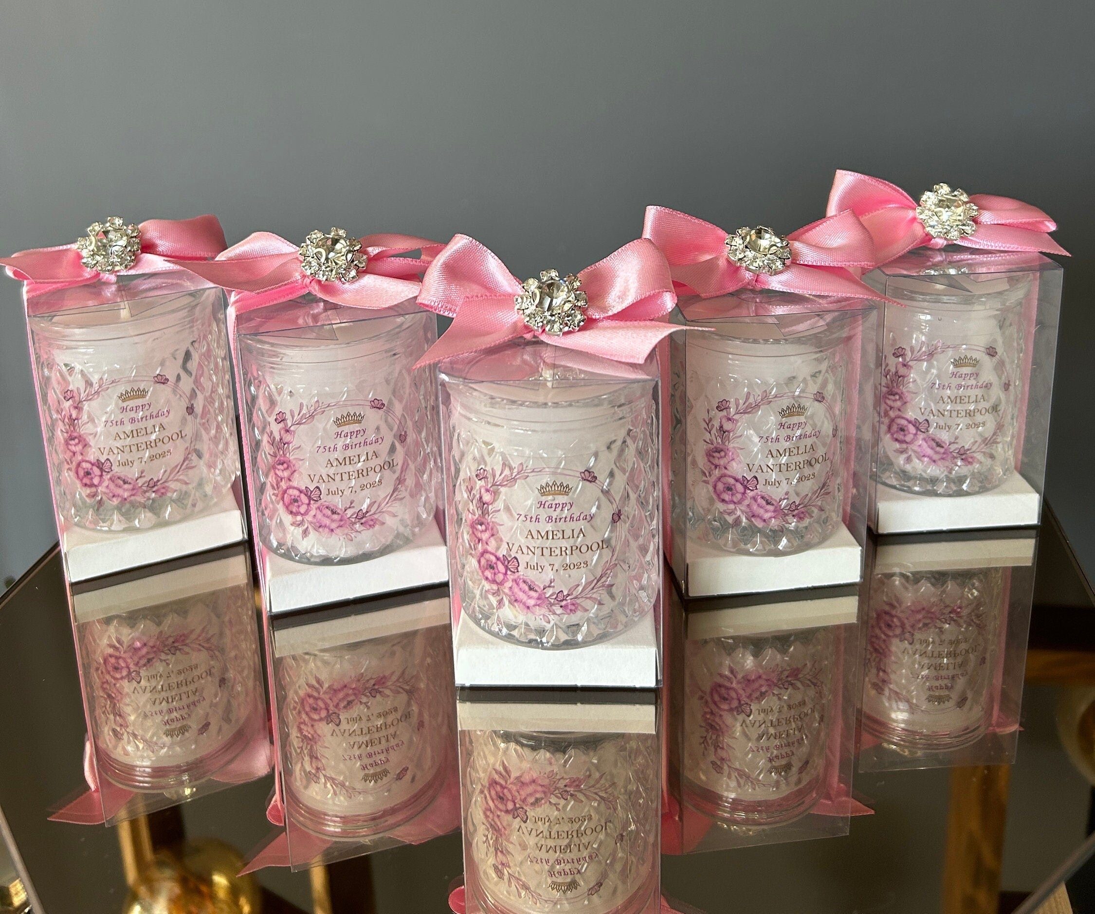 Personalized Glass Candle Favors