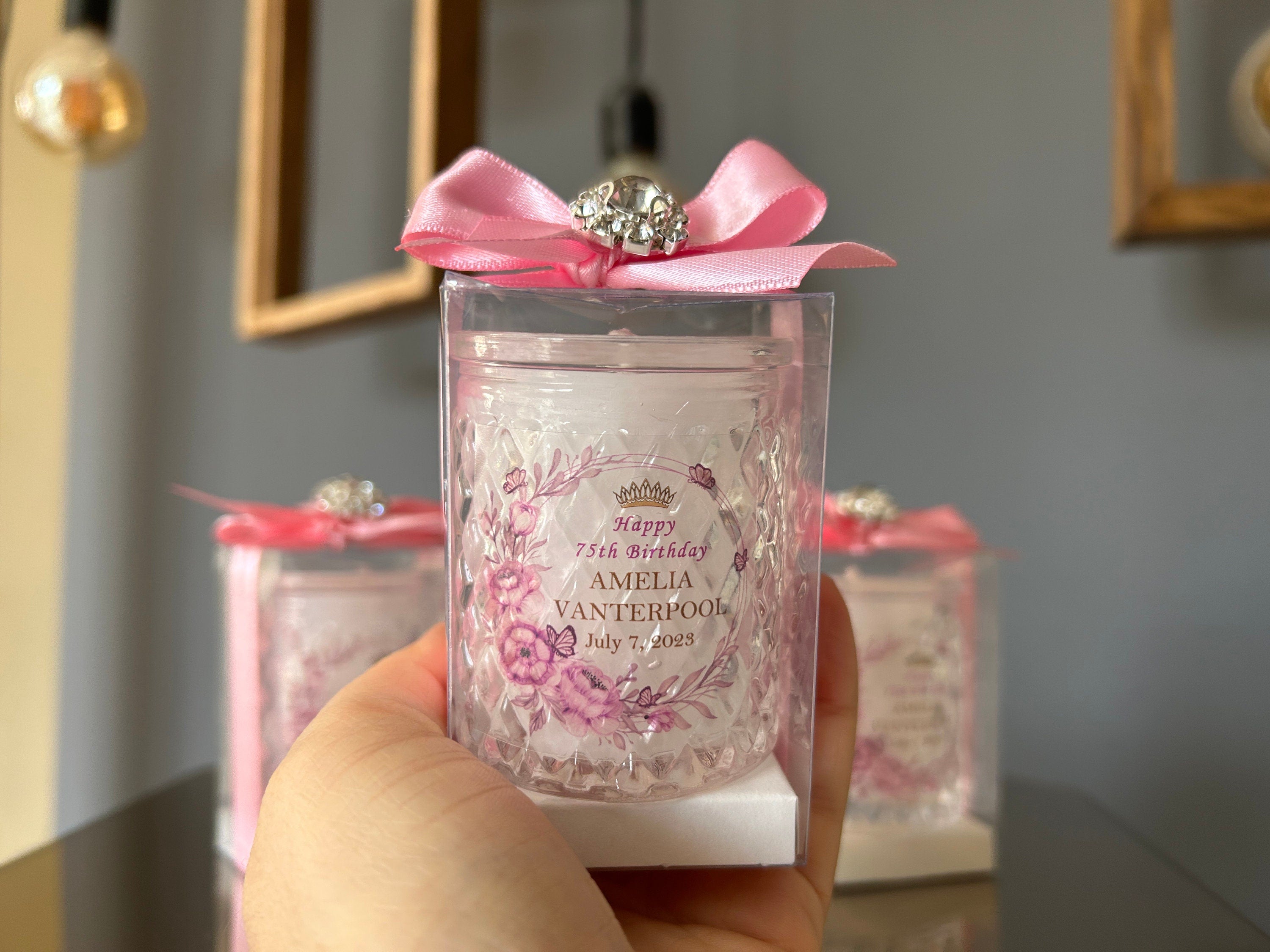 Personalized Glass Candle Favors