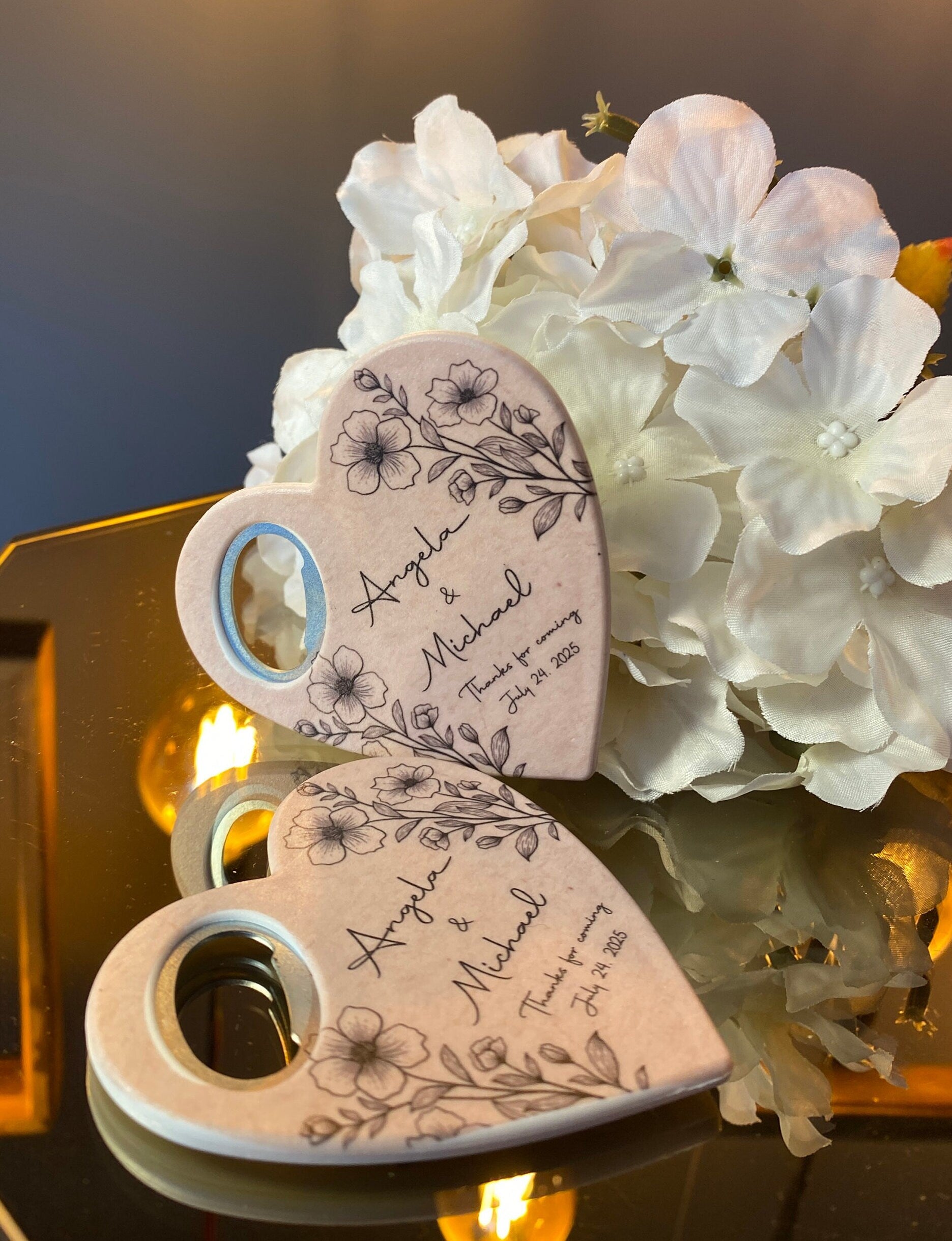 Personalized Magnet Bottle Opener Wedding Favor