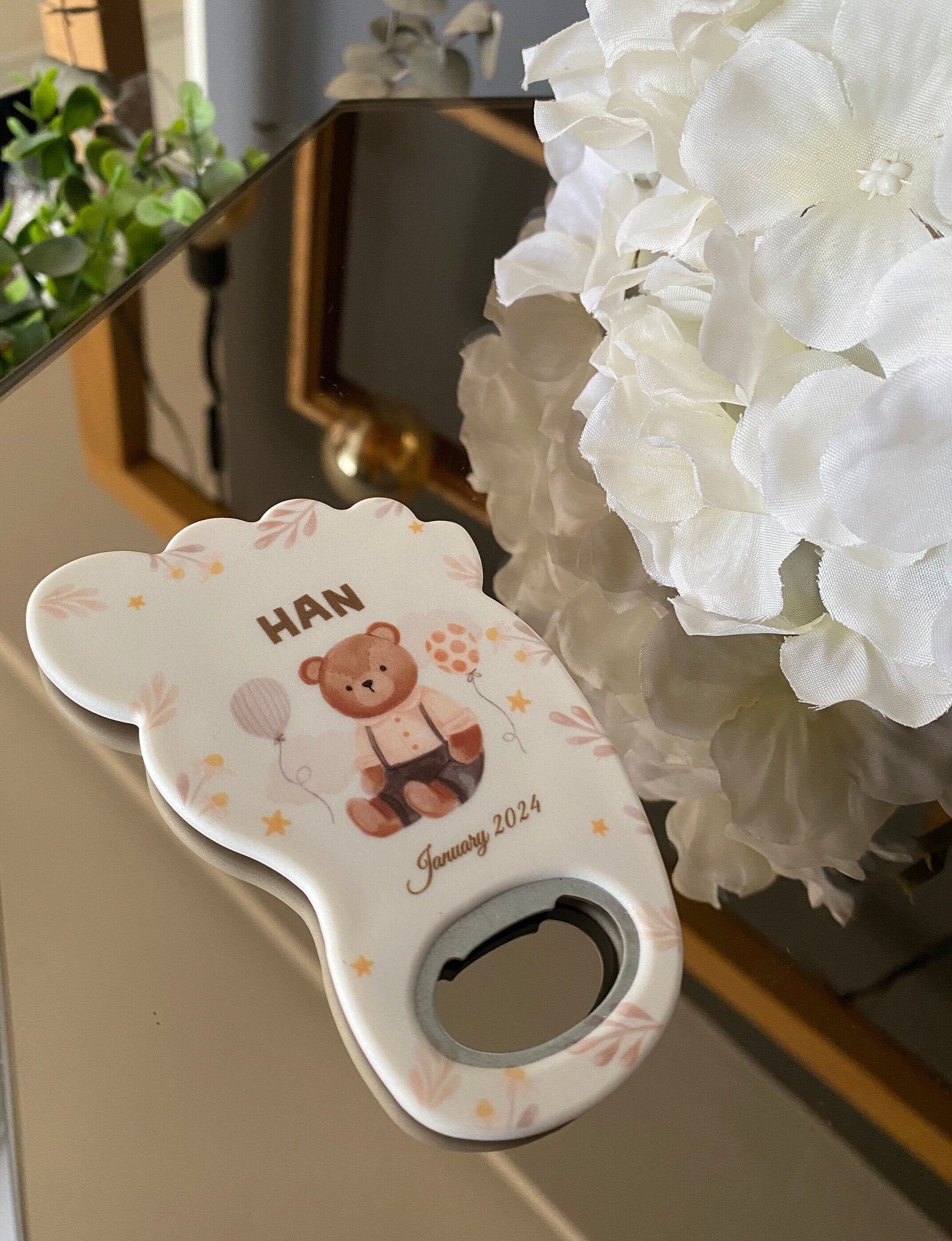 Personalized Baby Footprint Magnet Favors