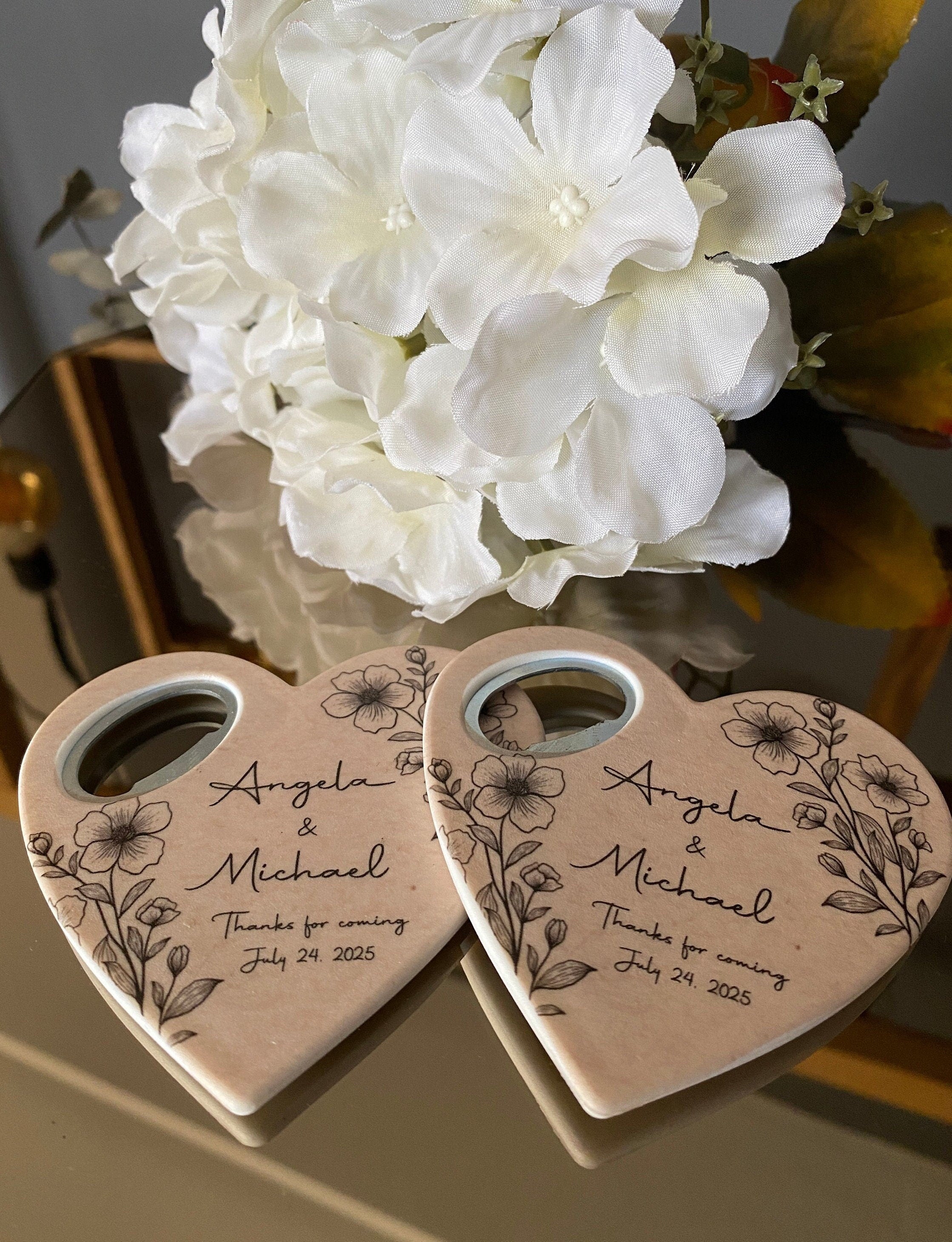 Personalized Magnet Bottle Opener Wedding Favor