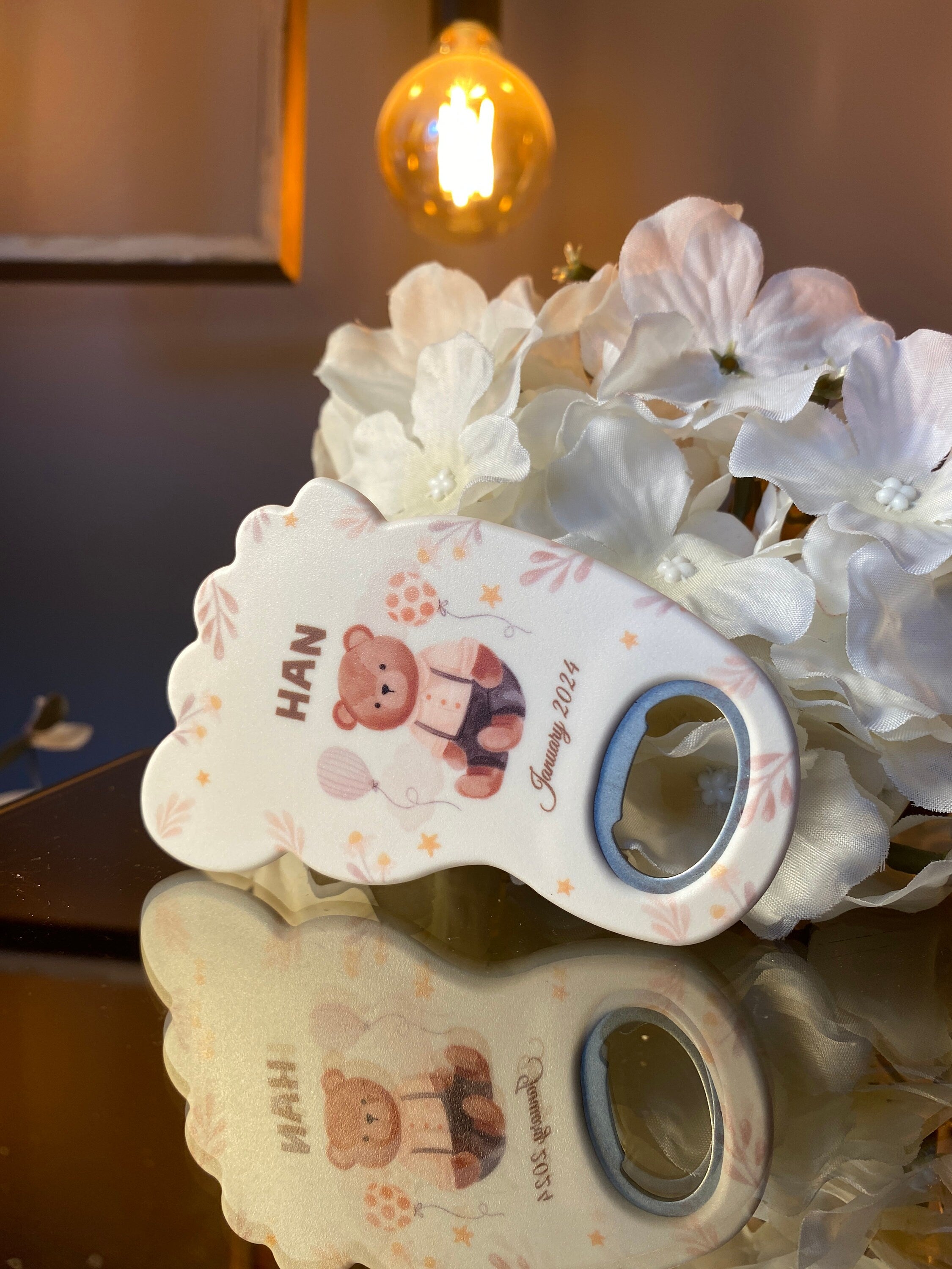 Personalized Baby Footprint Magnet Favors