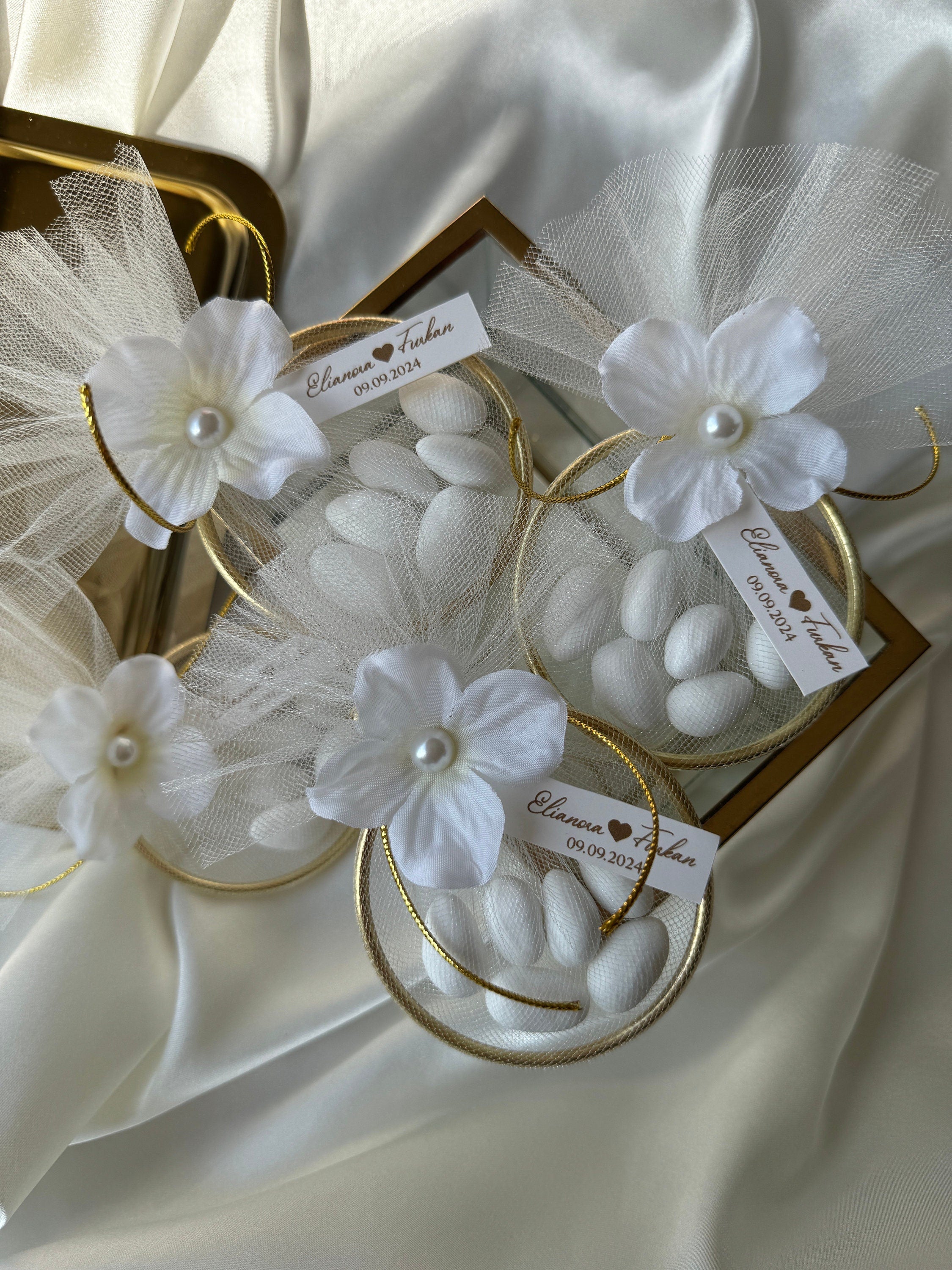 Elegant Personalized Dragee Magnet Favors - Ideal for Weddings & Baby Showers - Customizable for Any Occasion, Buy in Bulk