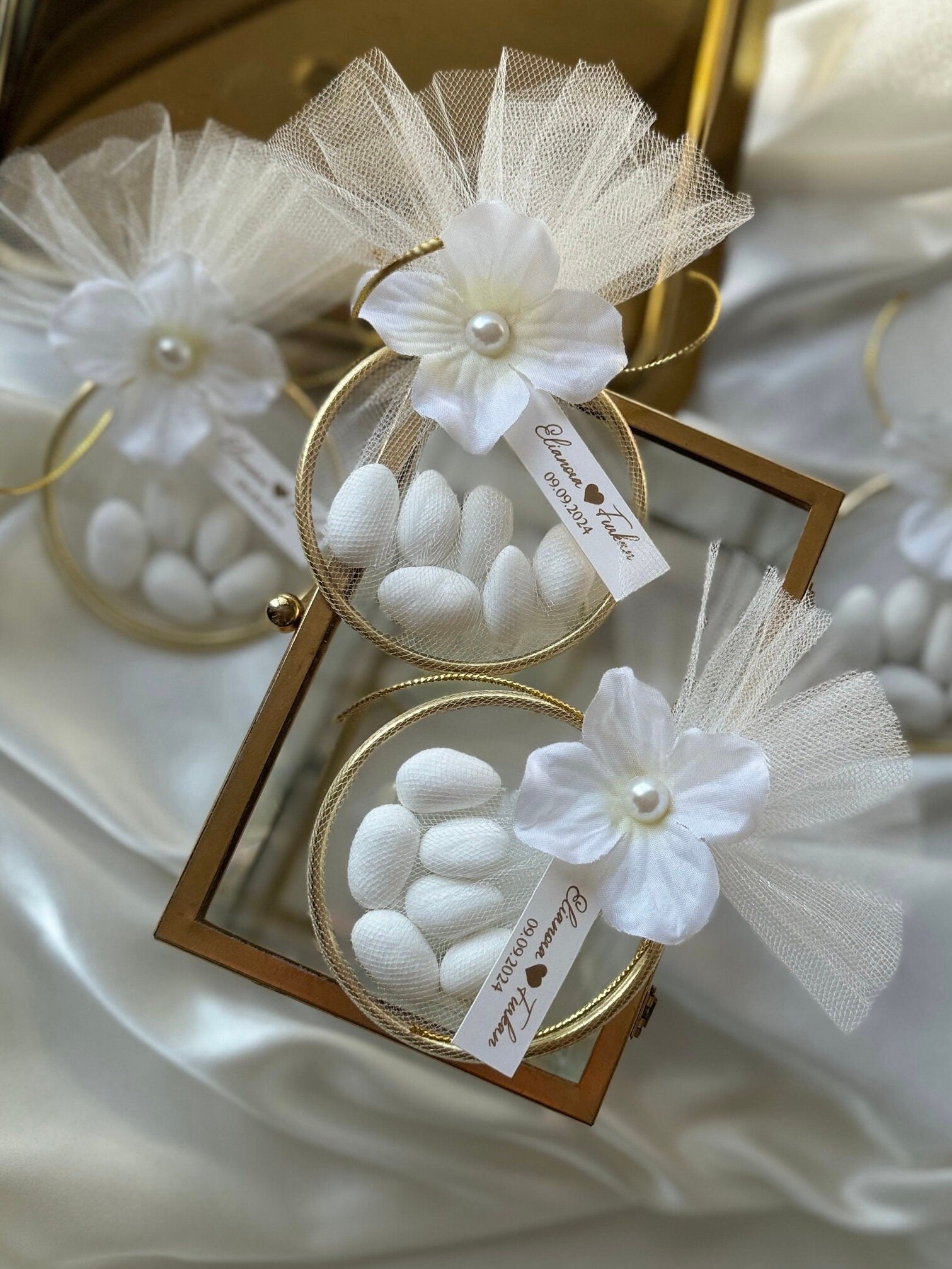 Elegant Personalized Dragee Magnet Favors - Ideal for Weddings & Baby Showers - Customizable for Any Occasion, Buy in Bulk