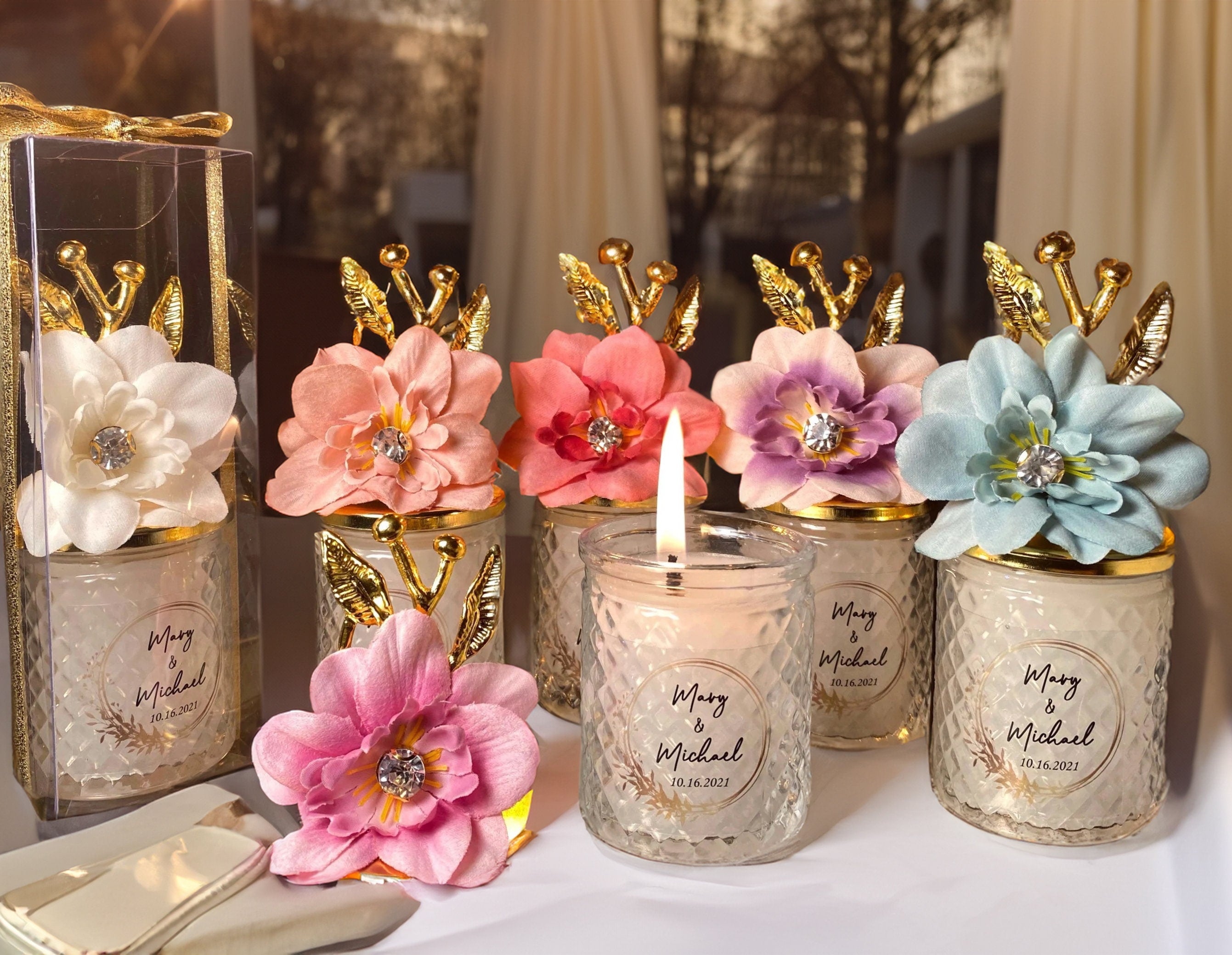 Custom Candle Favors, Personalized Candle Favors