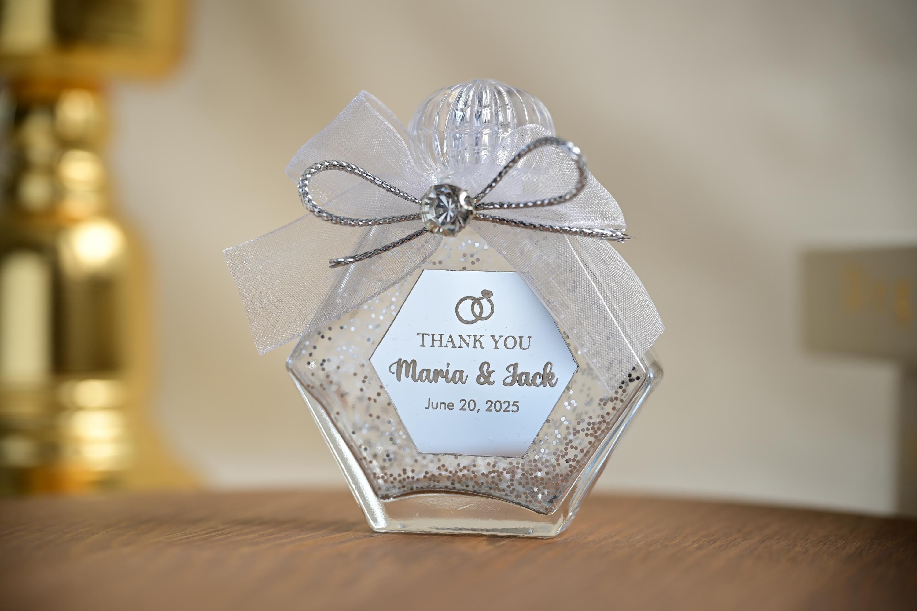 Glass Favor Bottle Gift Container Holy Water Vessel Decoration Crystal Stopper Keepsake Jar Wedding Favor Party Gift Wedding Present Set