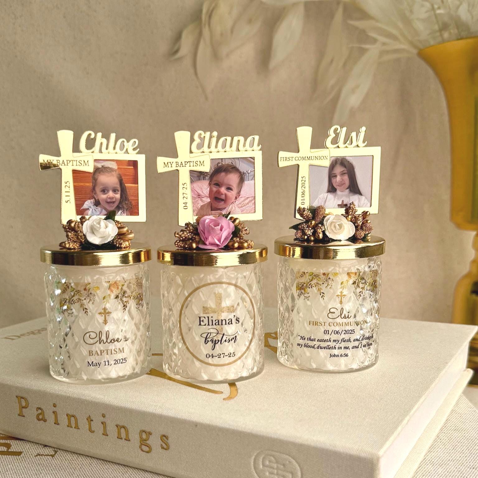 Confirmation Candle Favor – Personalized Cross Gift – Sale for Limited Time