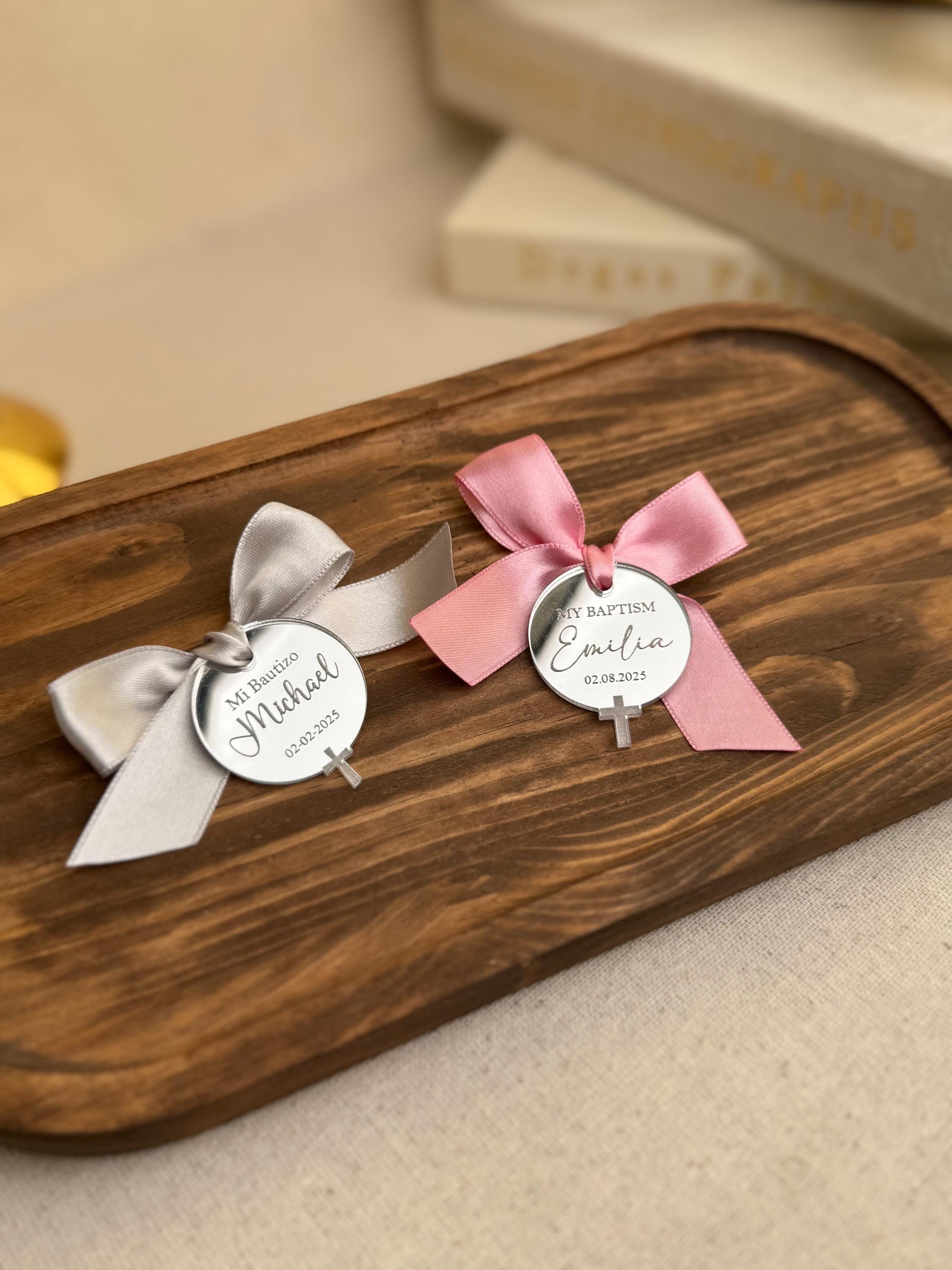 Elegant Custom Tag Personalized Mirror Design Premium Acrylic Collection Religious Symbol Details Gold Silver Finish Options Special Message Choice Perfect Celebration Gift Beautiful Keepsake Piece Lasting Memory Collection